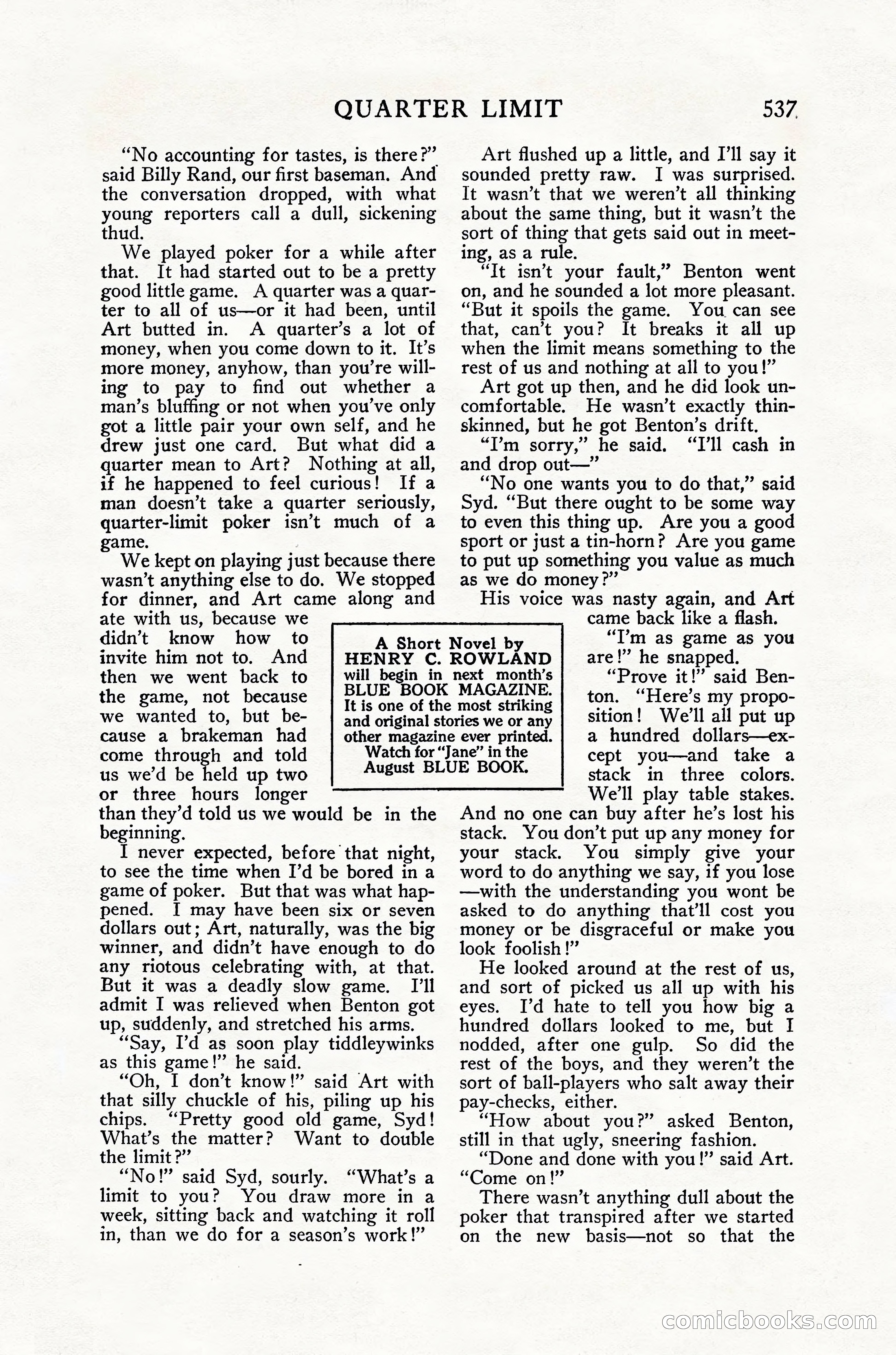 The Blue Book Magazine, July 1916 — page 63 of 262