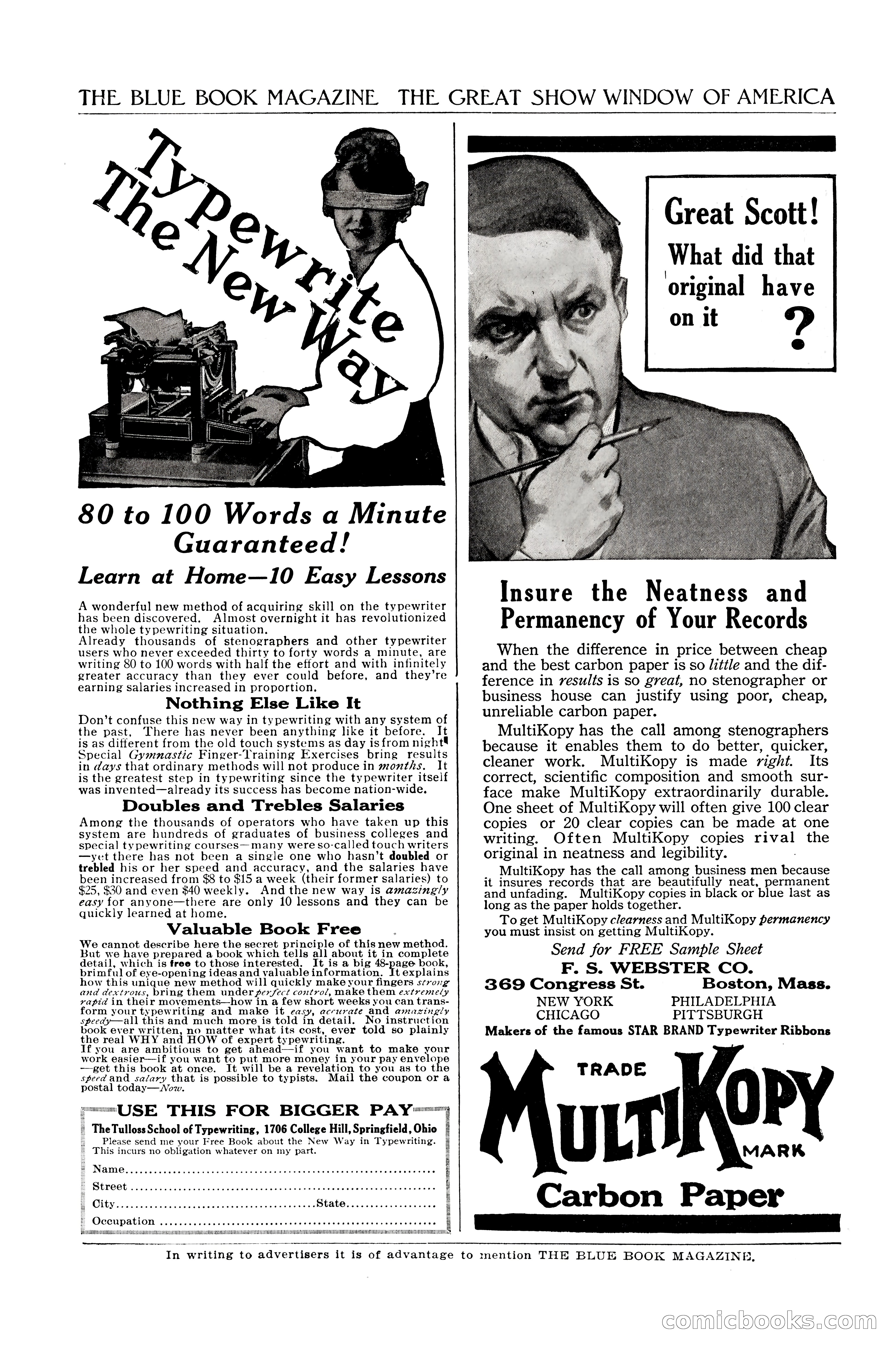 The Blue Book Magazine, July 1916 — page 256 of 262