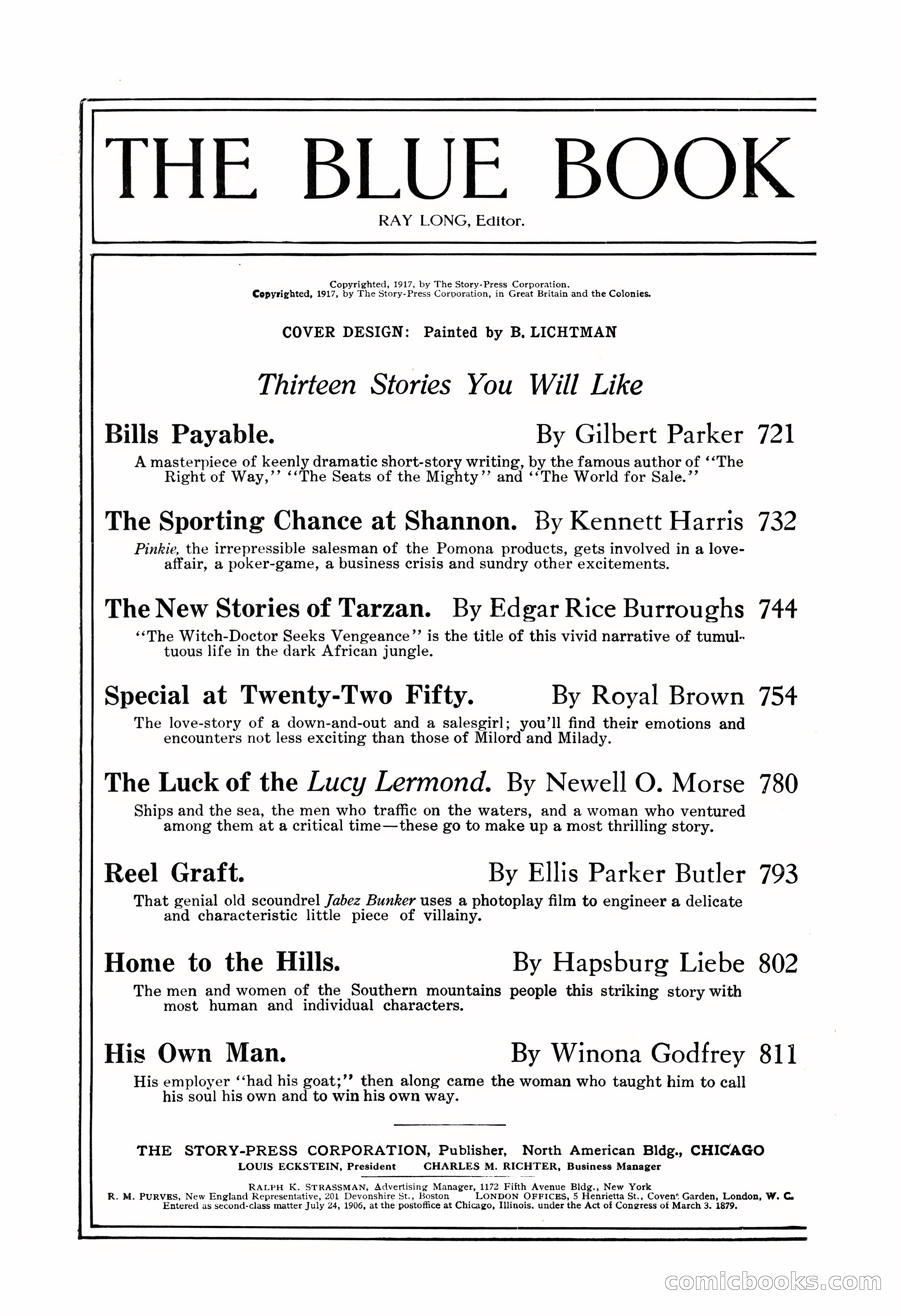 The Blue Book Magazine, February 1917 — page 4 of 264