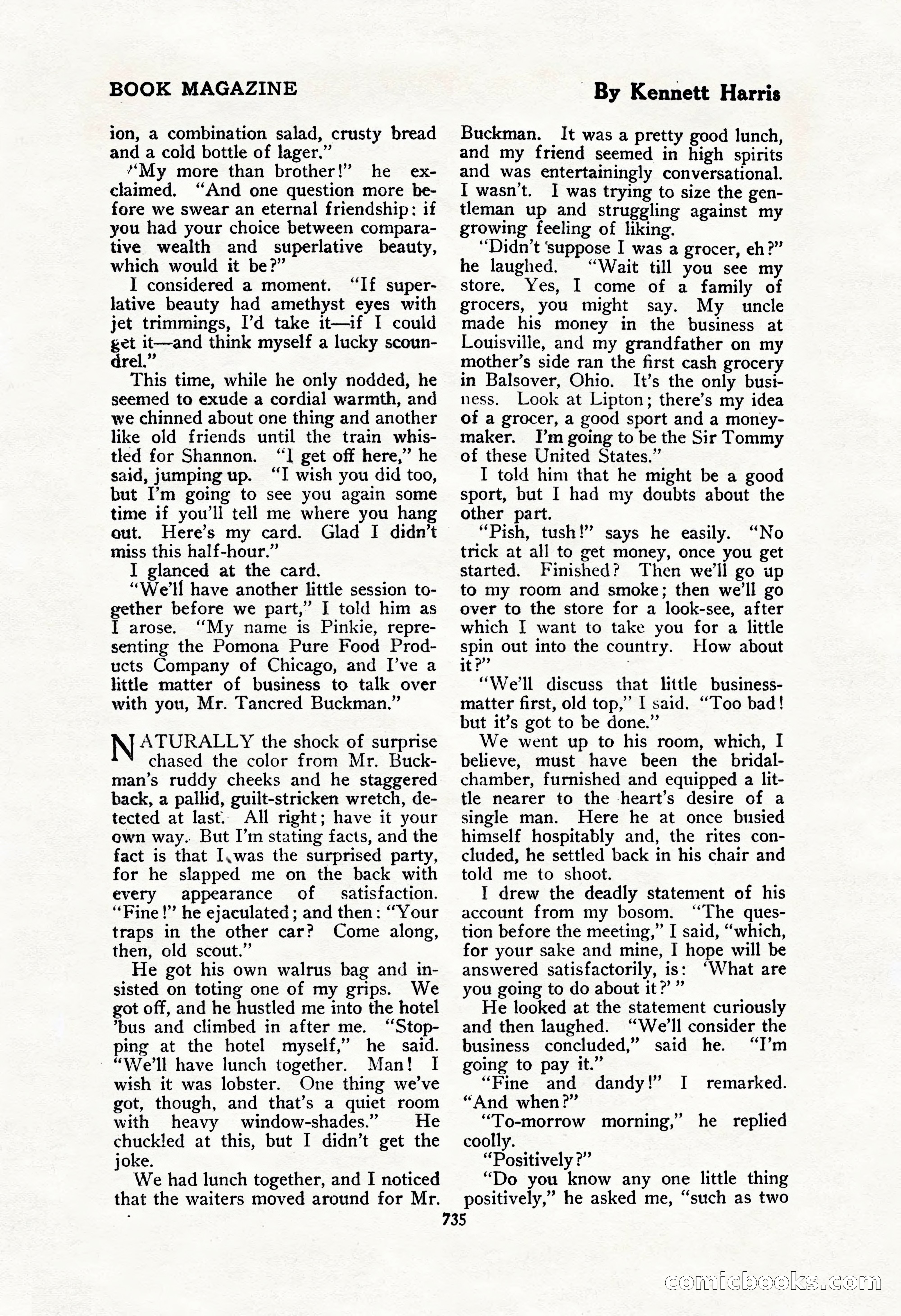 The Blue Book Magazine, February 1917 — page 21 of 264