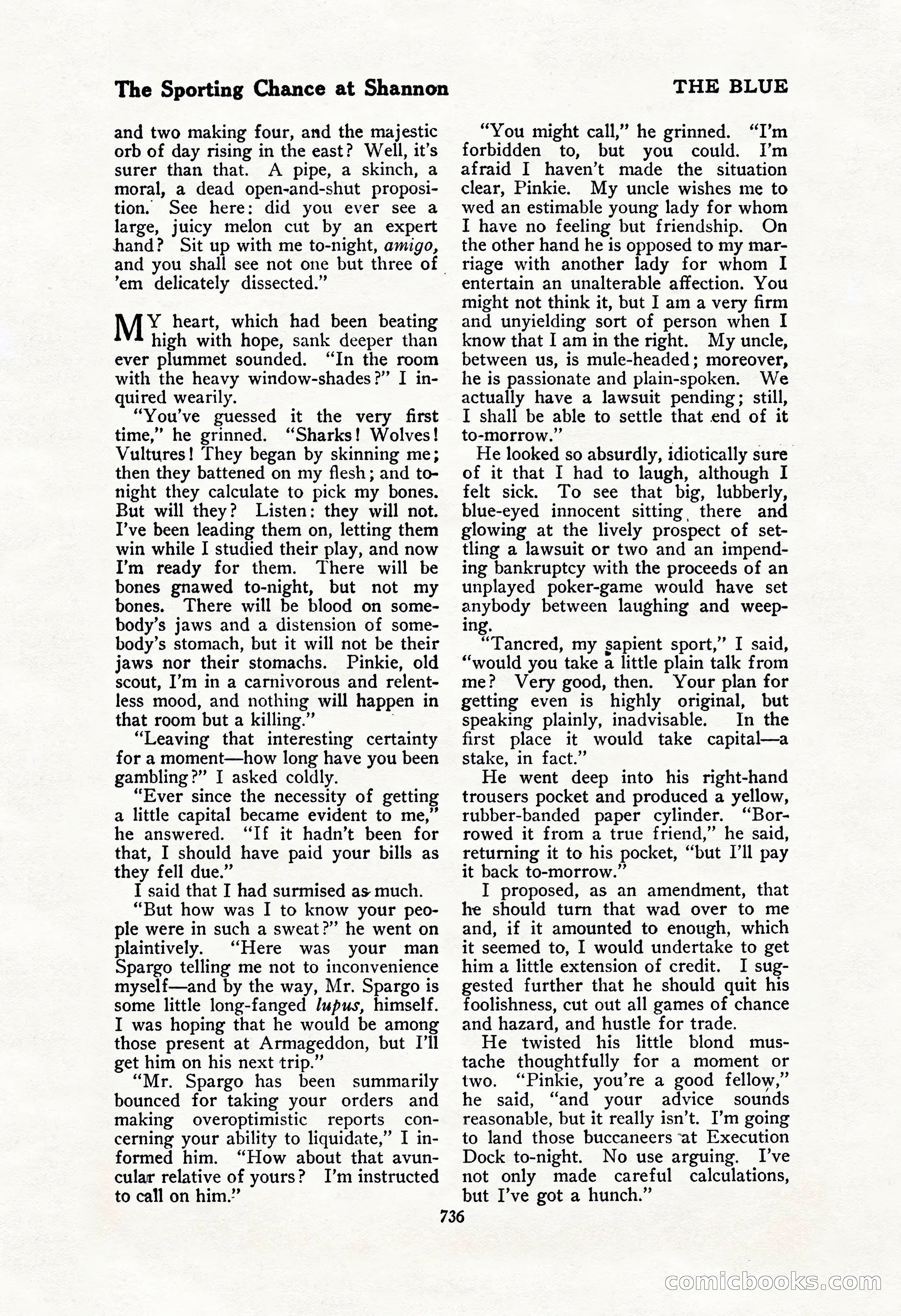 The Blue Book Magazine, February 1917 — page 22 of 264