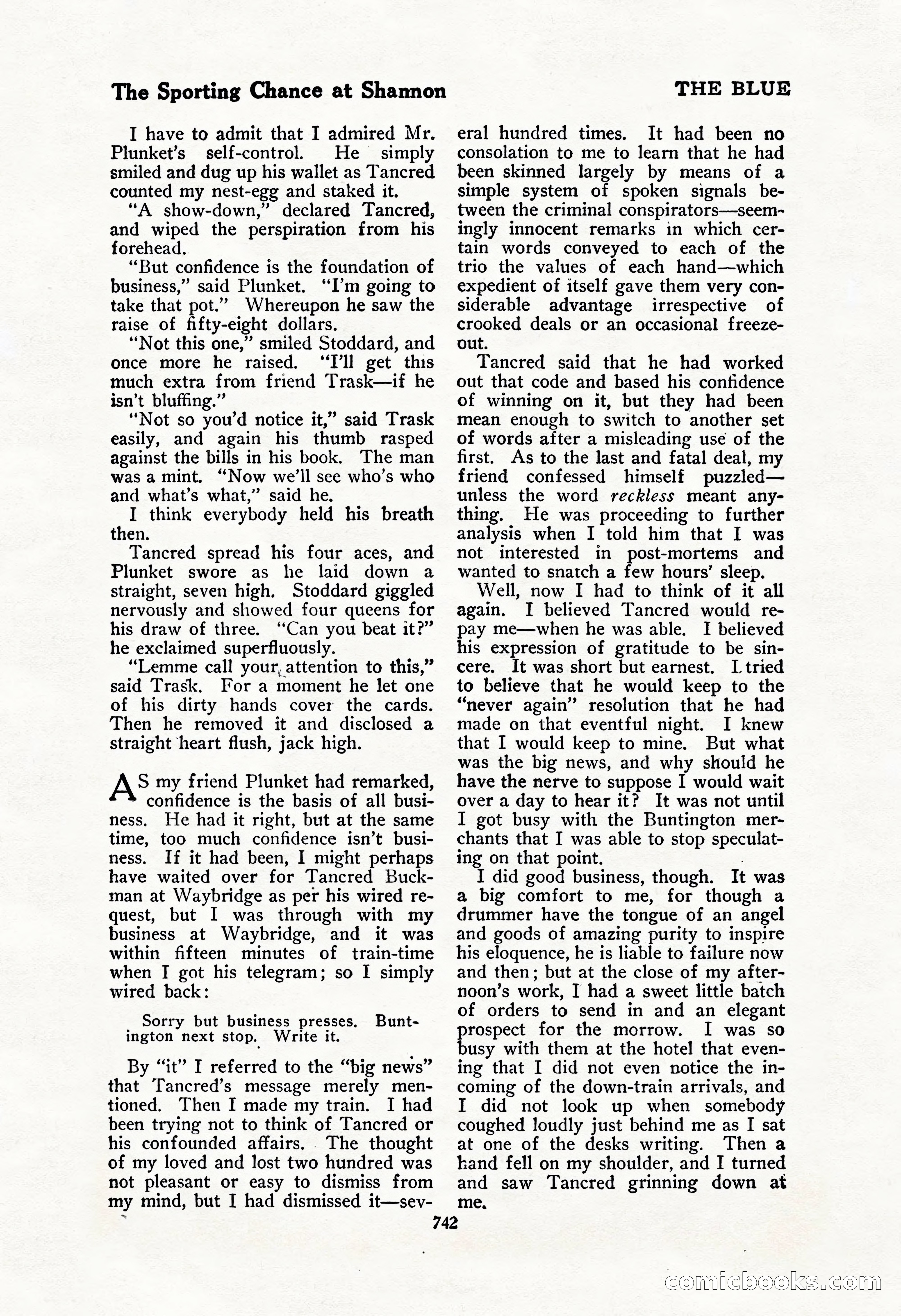 The Blue Book Magazine, February 1917 — page 28 of 264