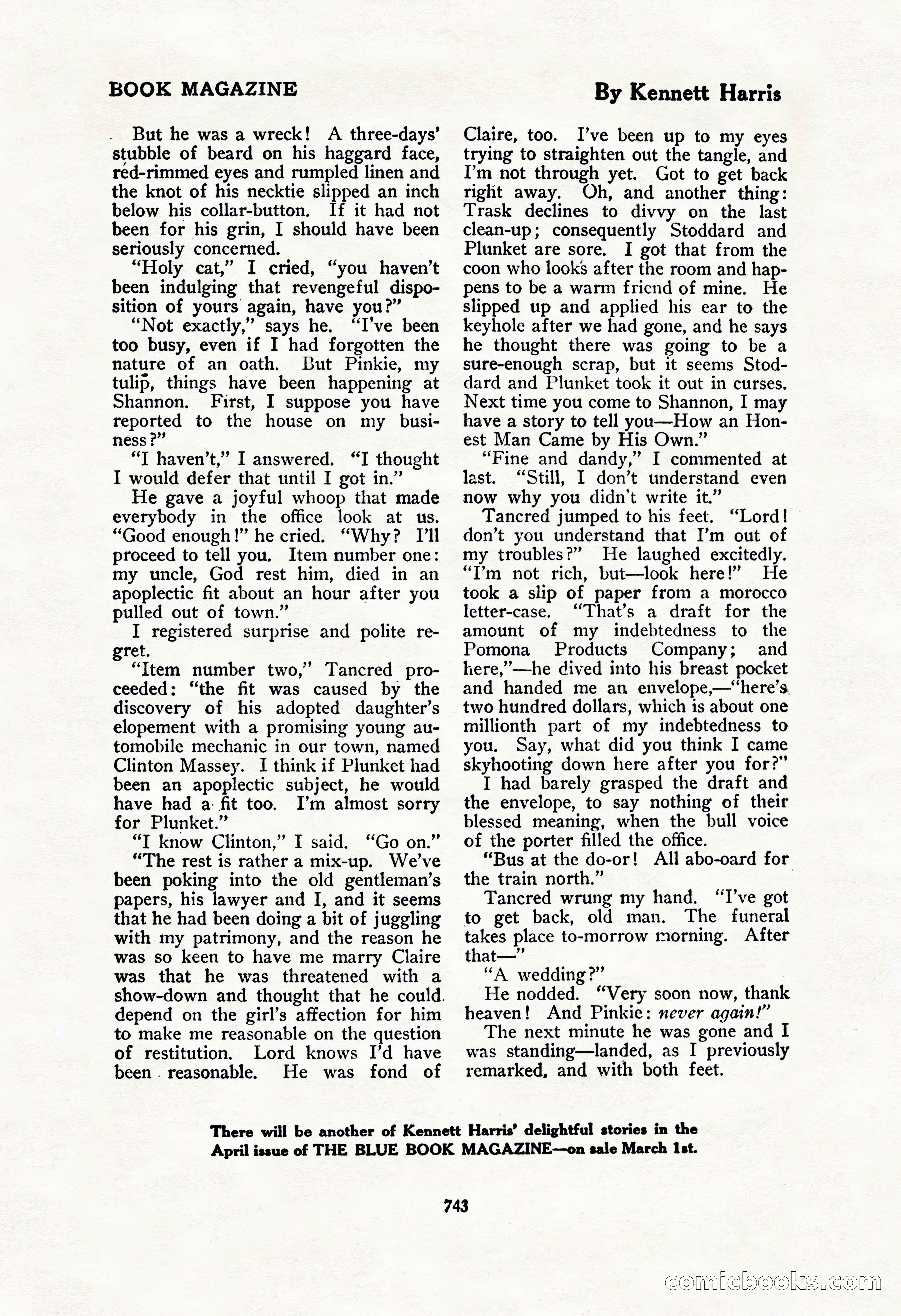 The Blue Book Magazine, February 1917 — page 29 of 264
