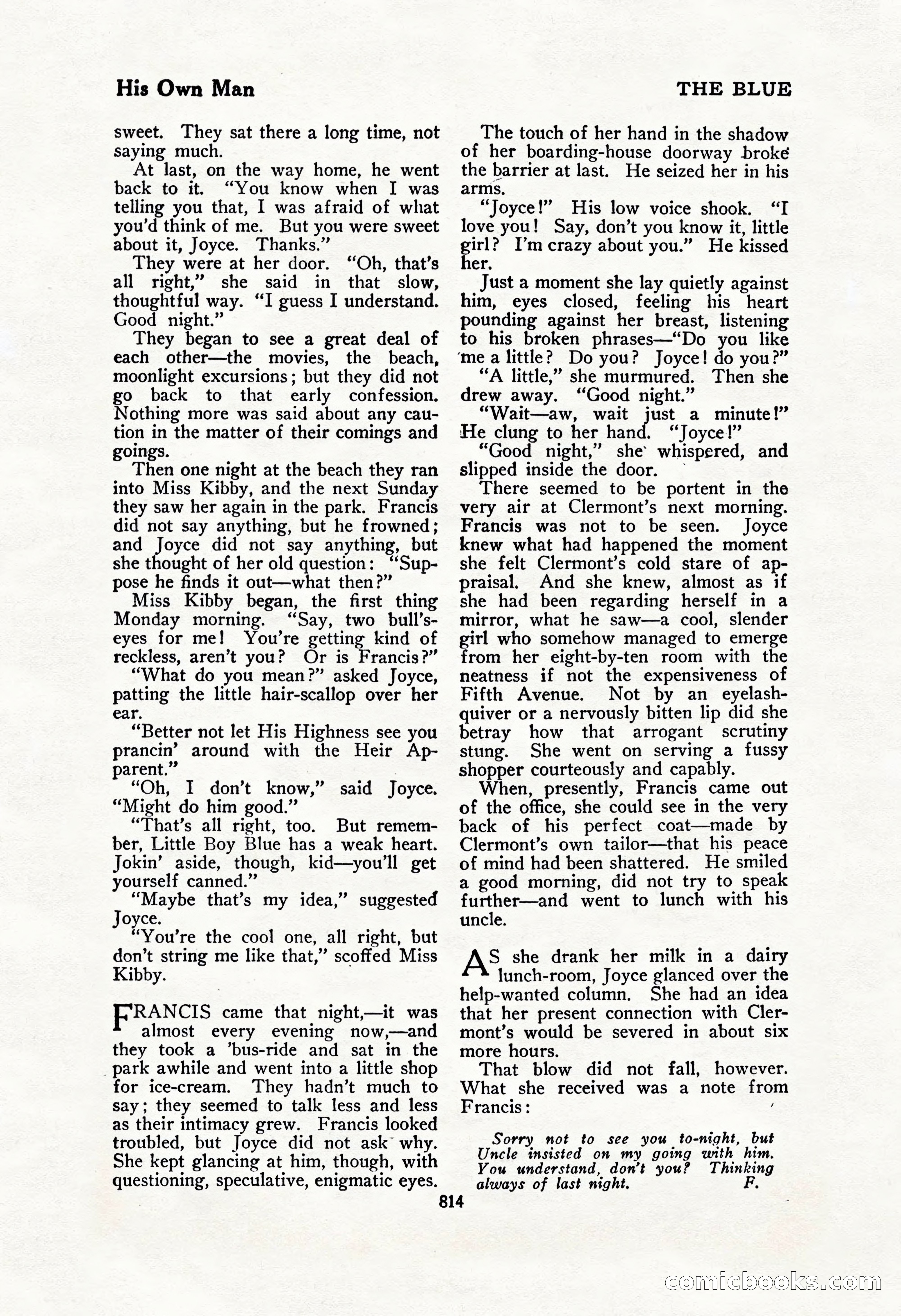 The Blue Book Magazine, February 1917 — page 100 of 264