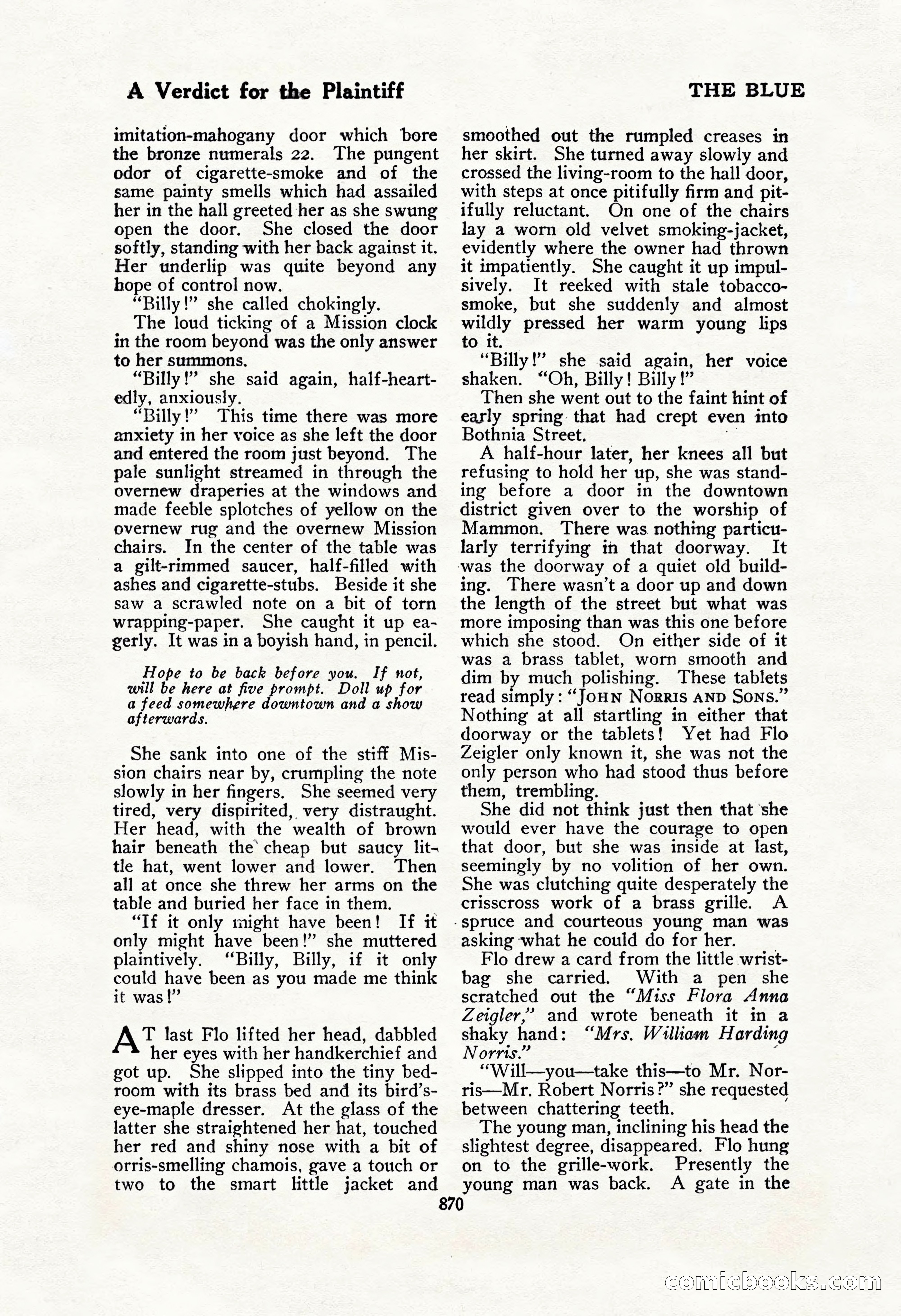 The Blue Book Magazine, February 1917 — page 156 of 264