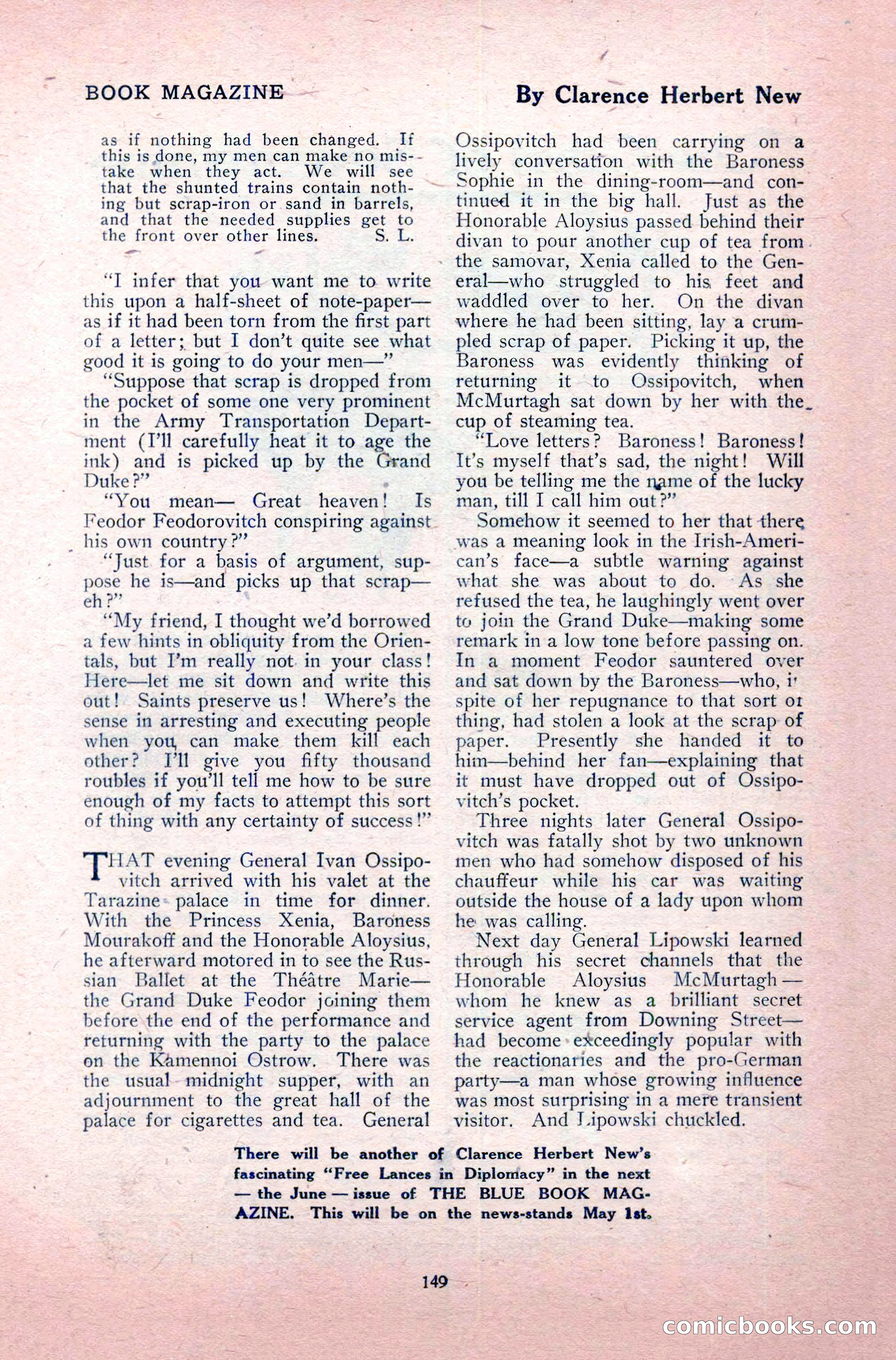 The Blue Book Magazine, May 1917 — page 155 of 220