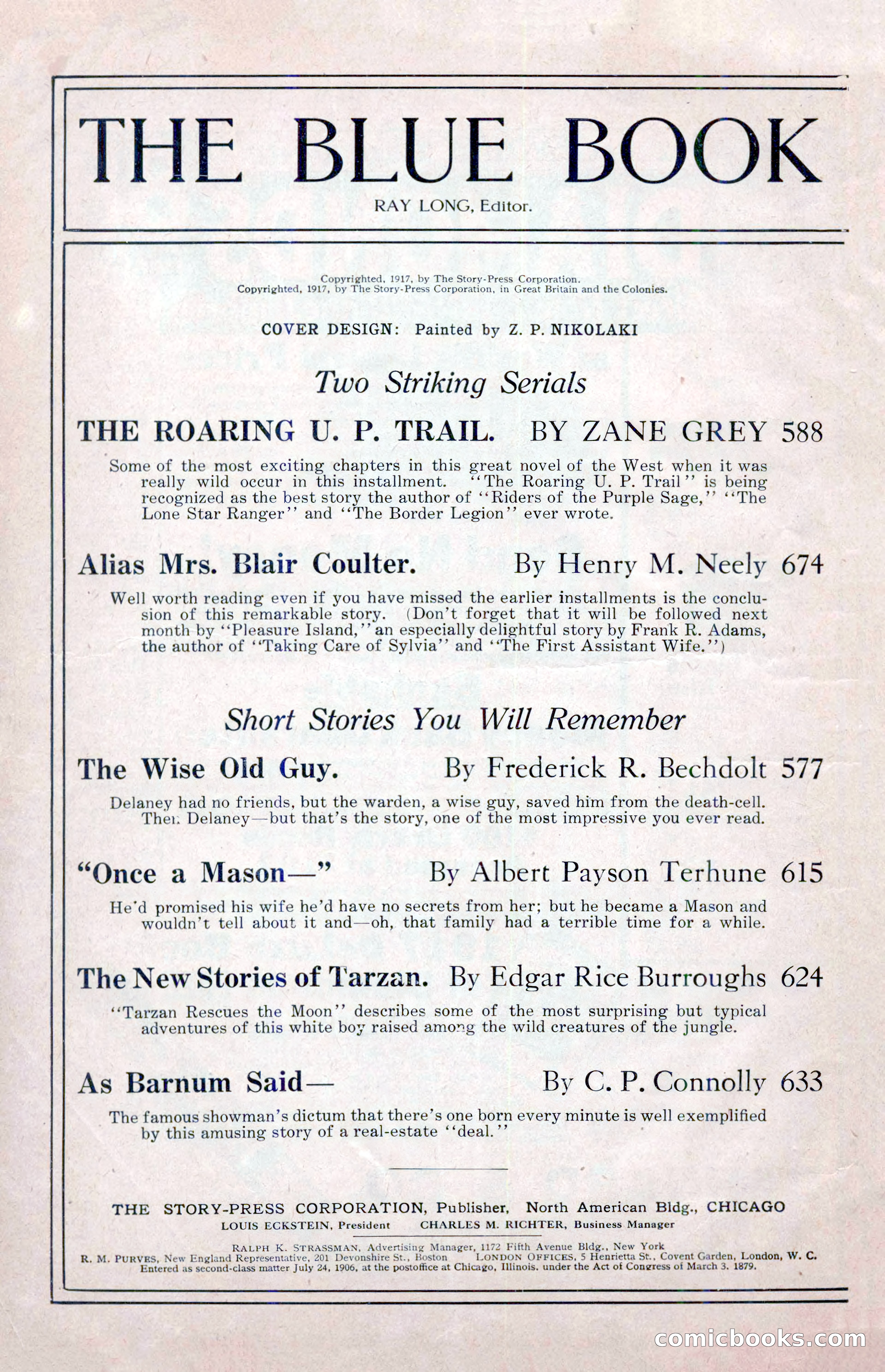 The Blue Book Magazine, August 1917 — page 4 of 216