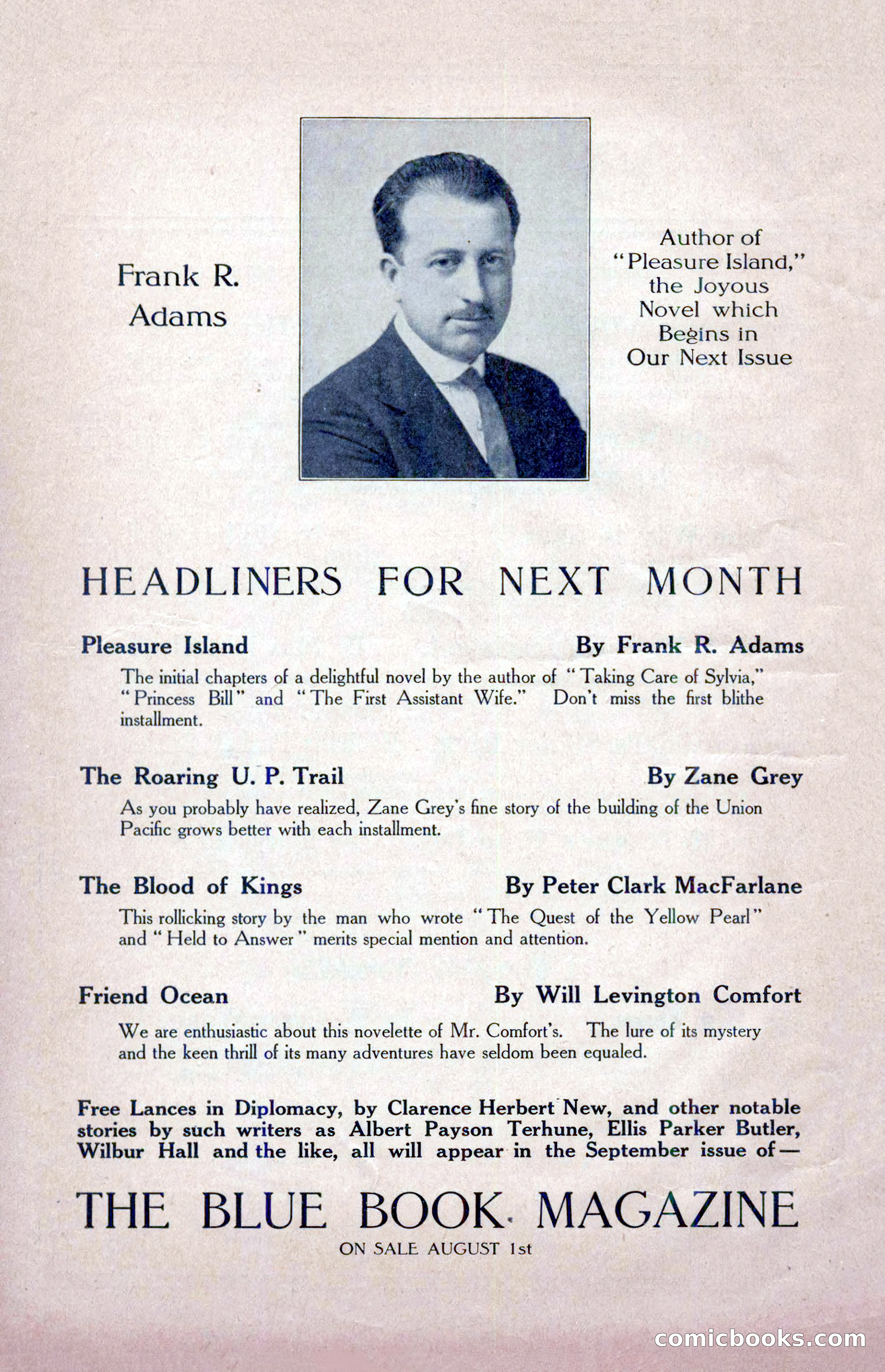 The Blue Book Magazine, August 1917 — page 6 of 216