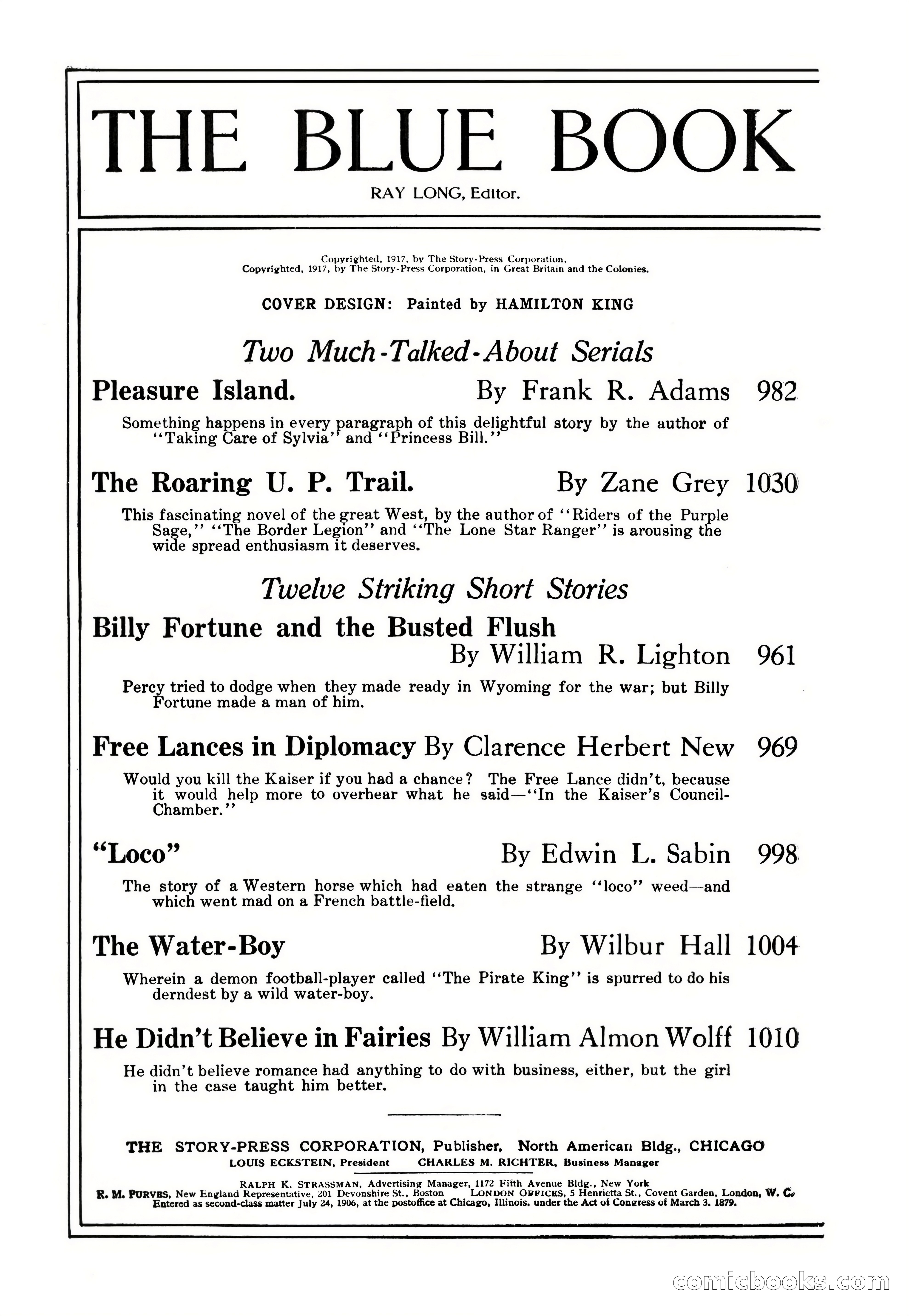 The Blue Book Magazine, October 1917 — page 4 of 218