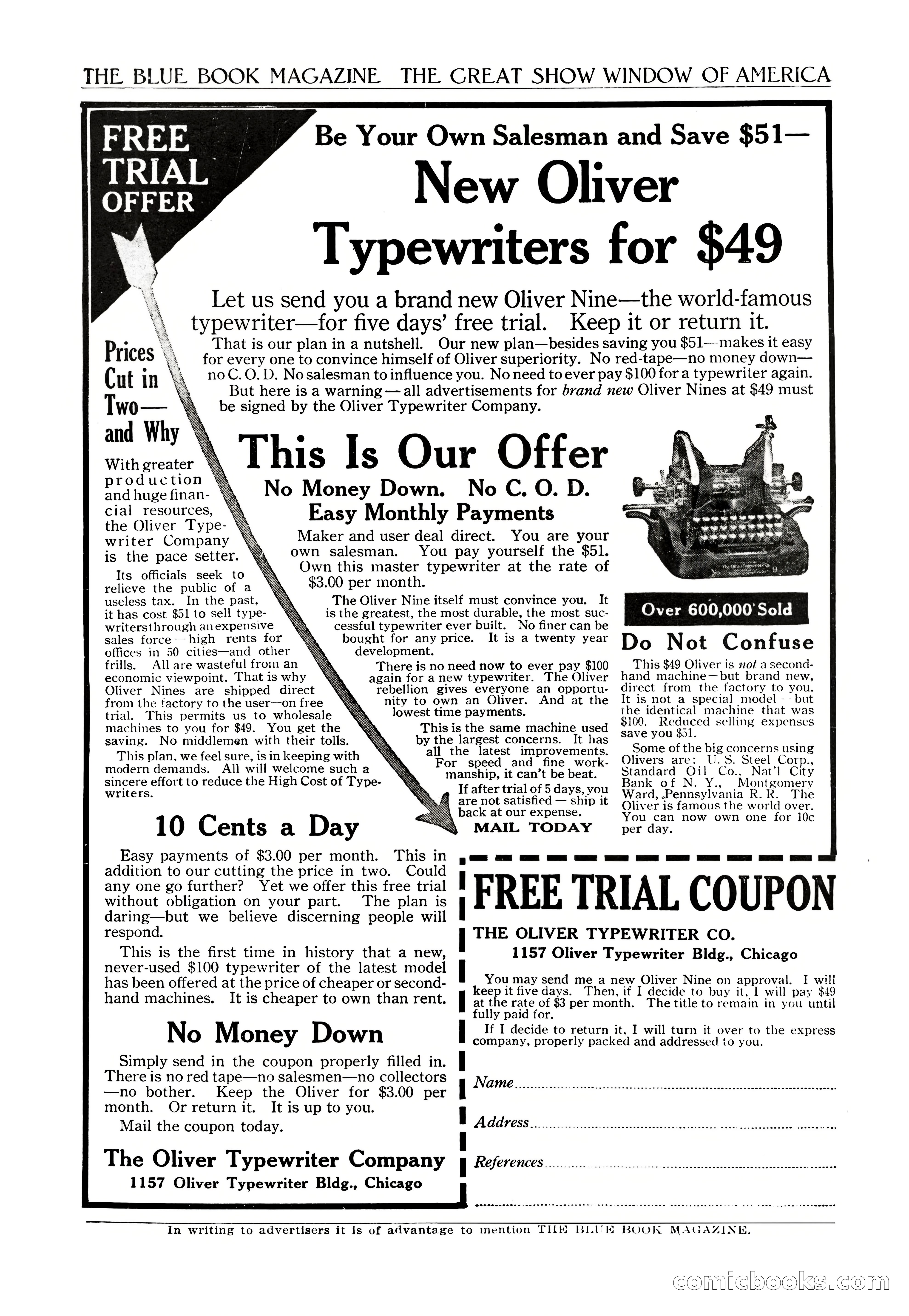 The Blue Book Magazine, October 1917 — page 217 of 218