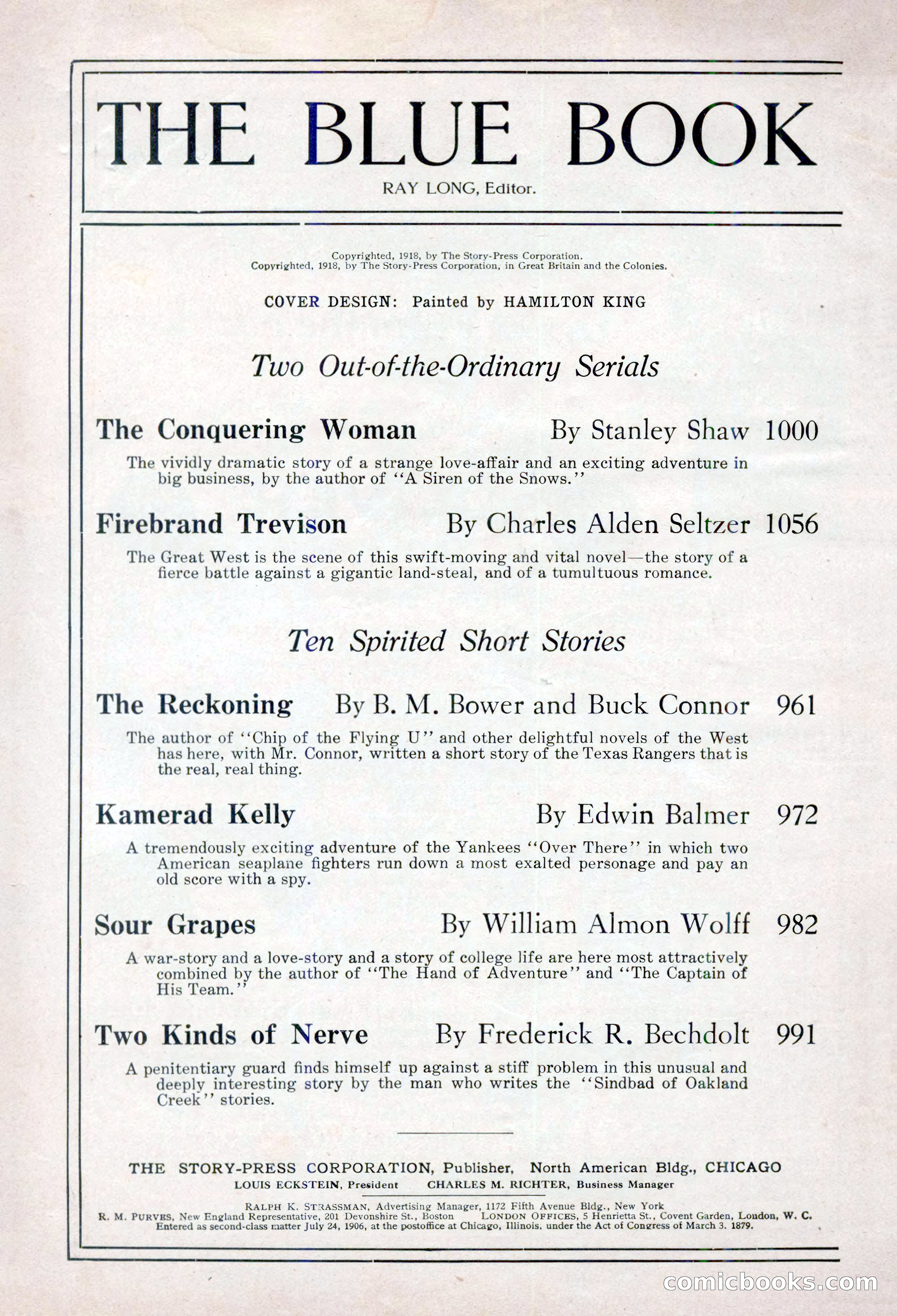 The Blue Book Magazine, April 1918 — page 4 of 212