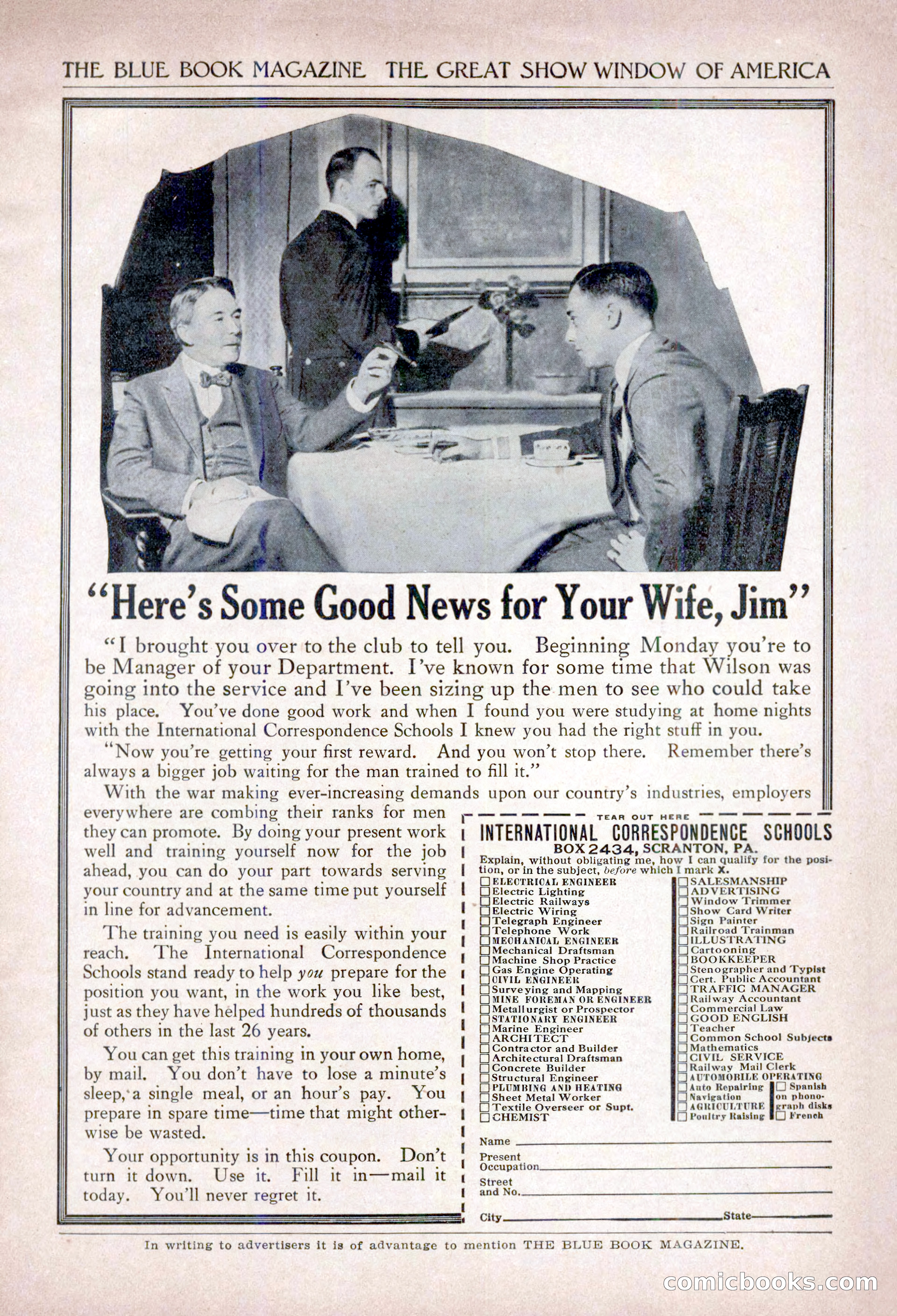 The Blue Book Magazine, April 1918 — page 199 of 212