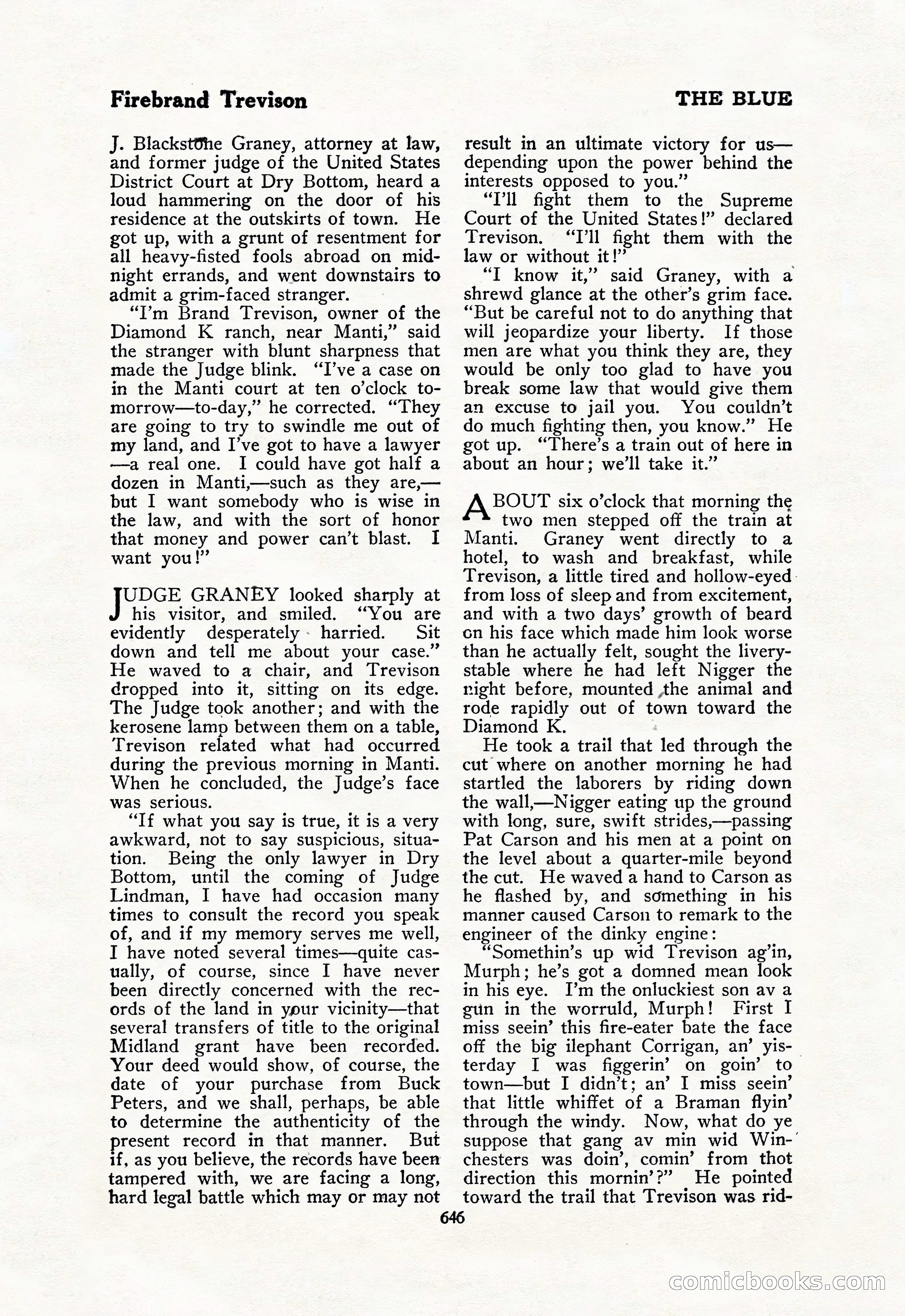 The Blue Book Magazine, February 1918 — page 72 of 204