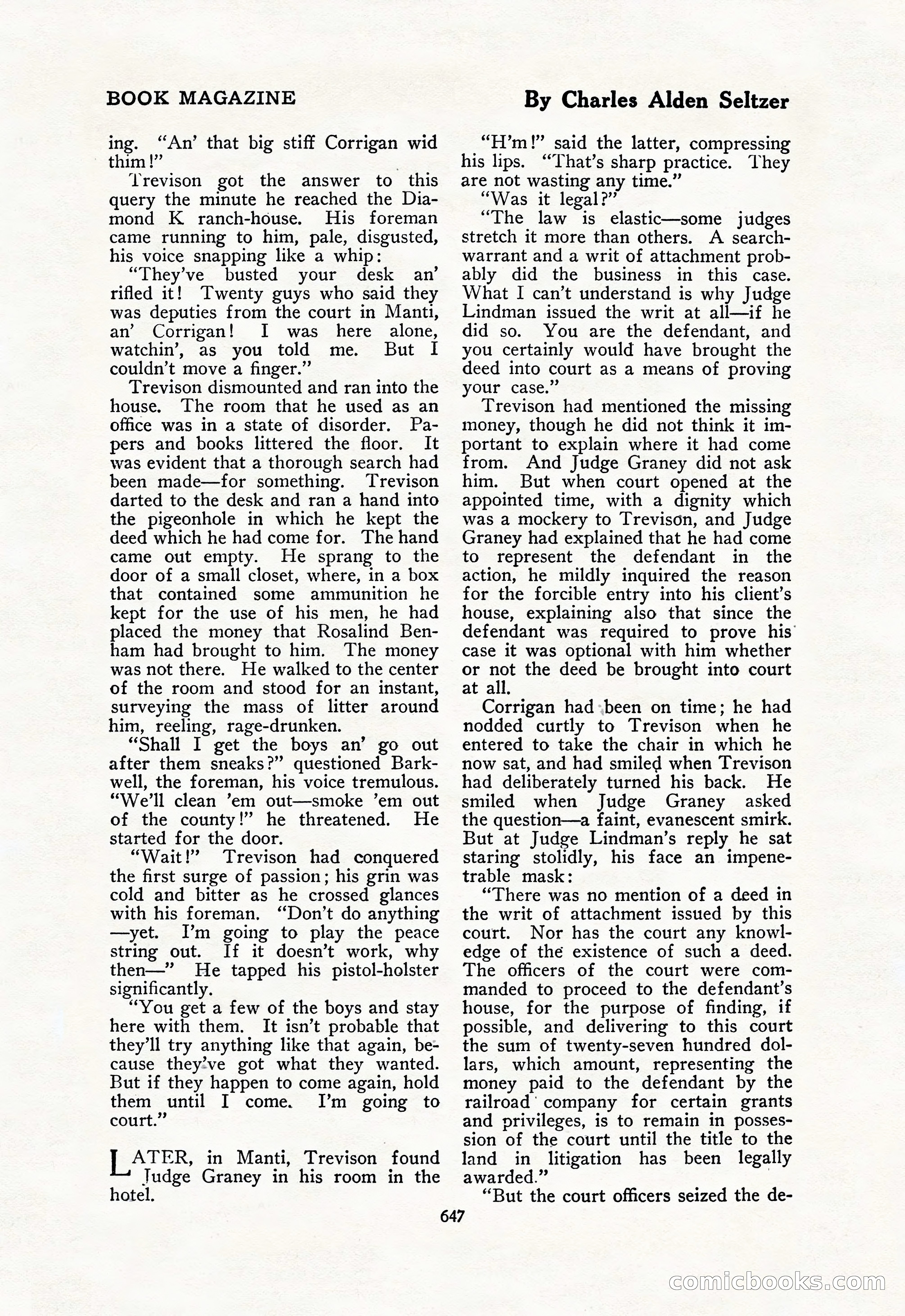 The Blue Book Magazine, February 1918 — page 73 of 204