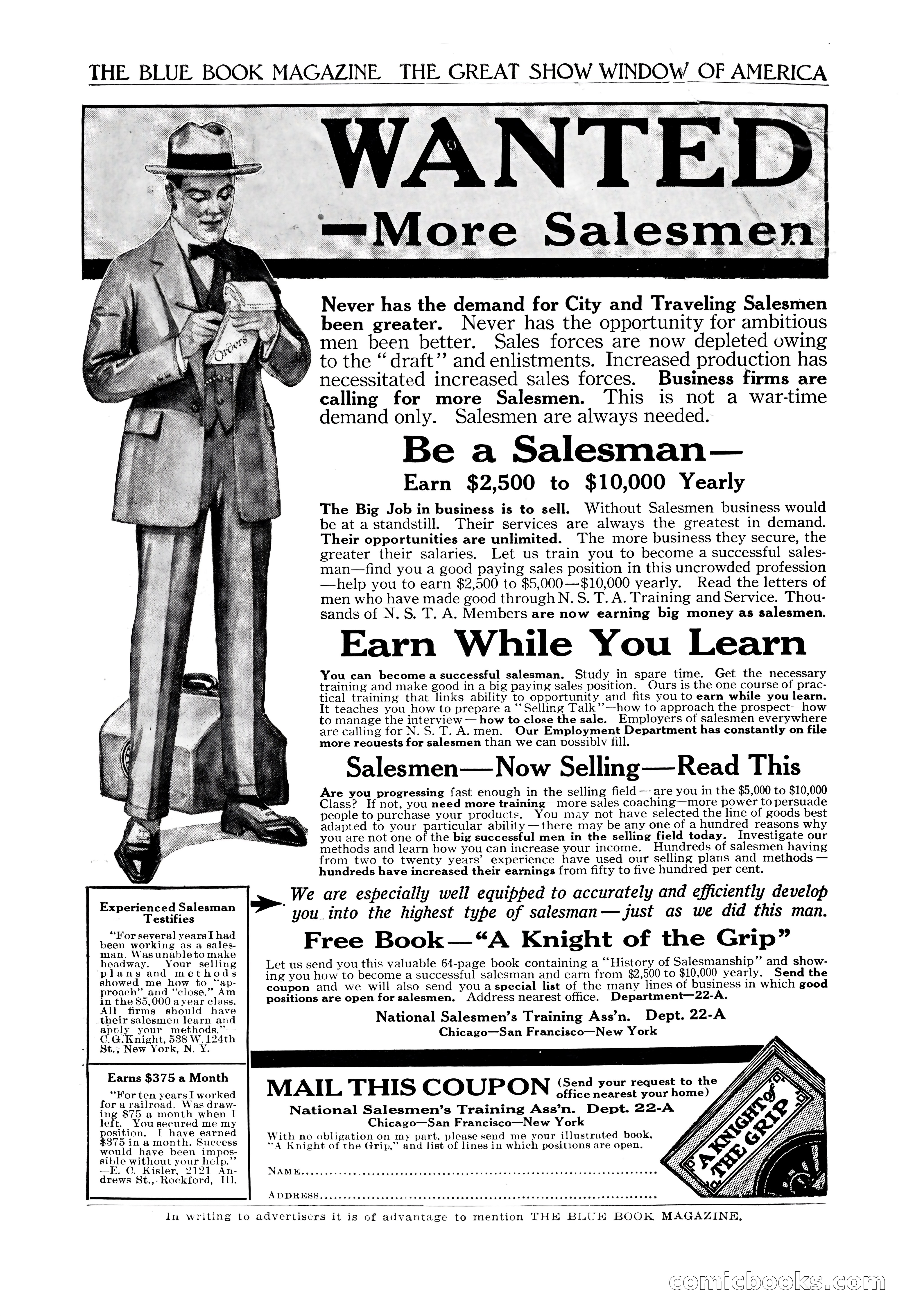 The Blue Book Magazine, February 1918 — page 199 of 204