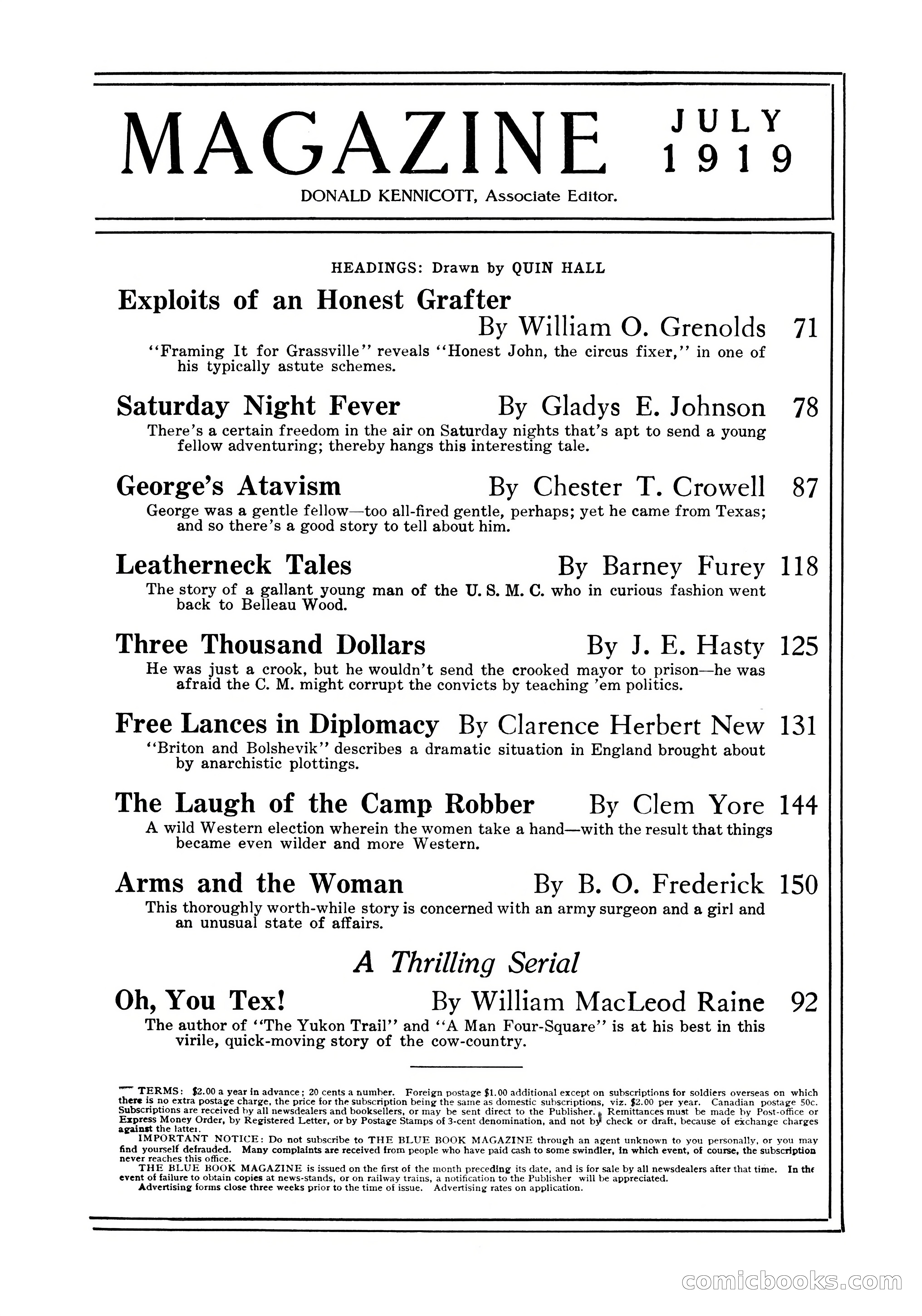 The Blue Book Magazine, July 1919 — page 5 of 212