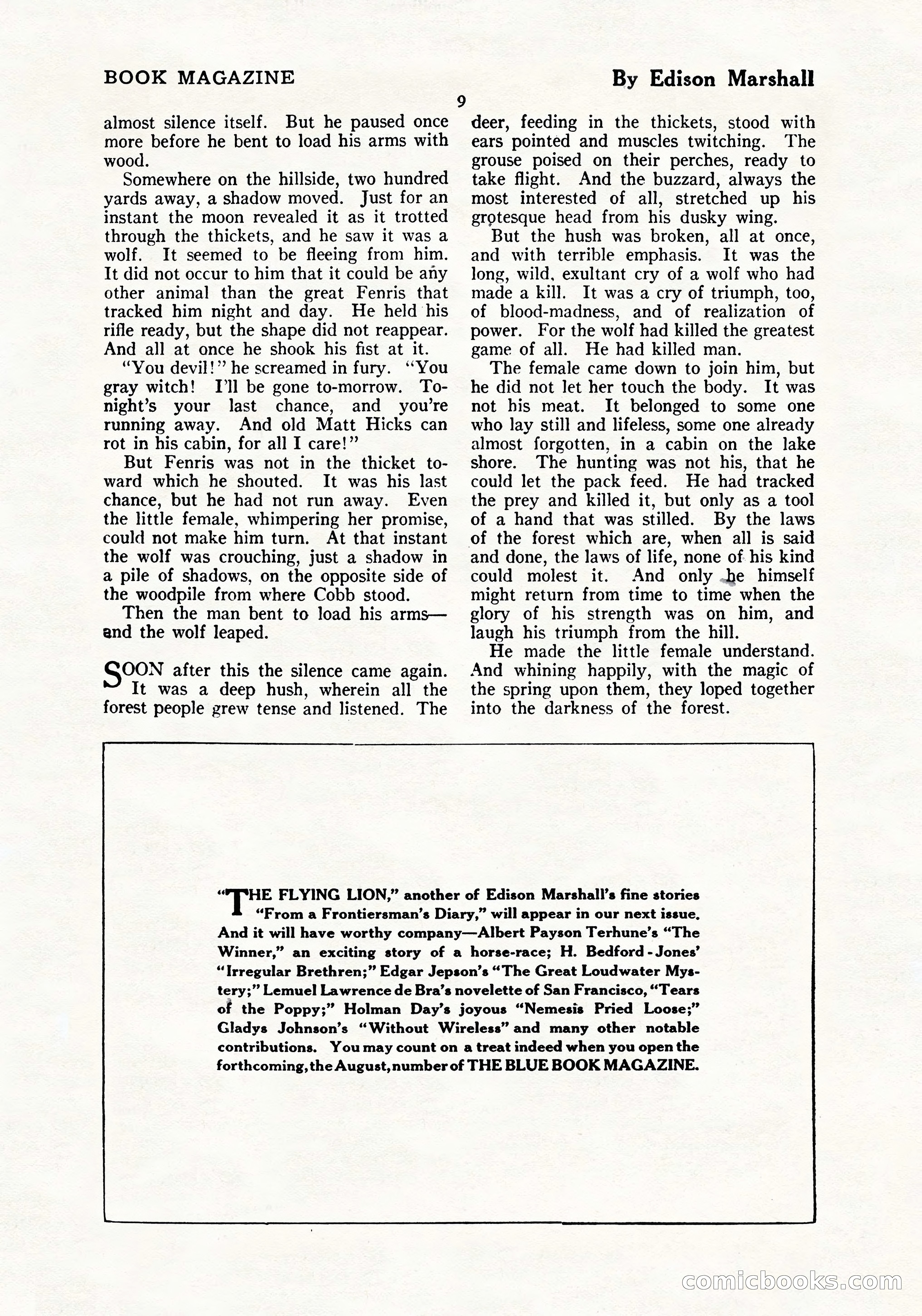 The Blue Book Magazine, July 1919 — page 15 of 212
