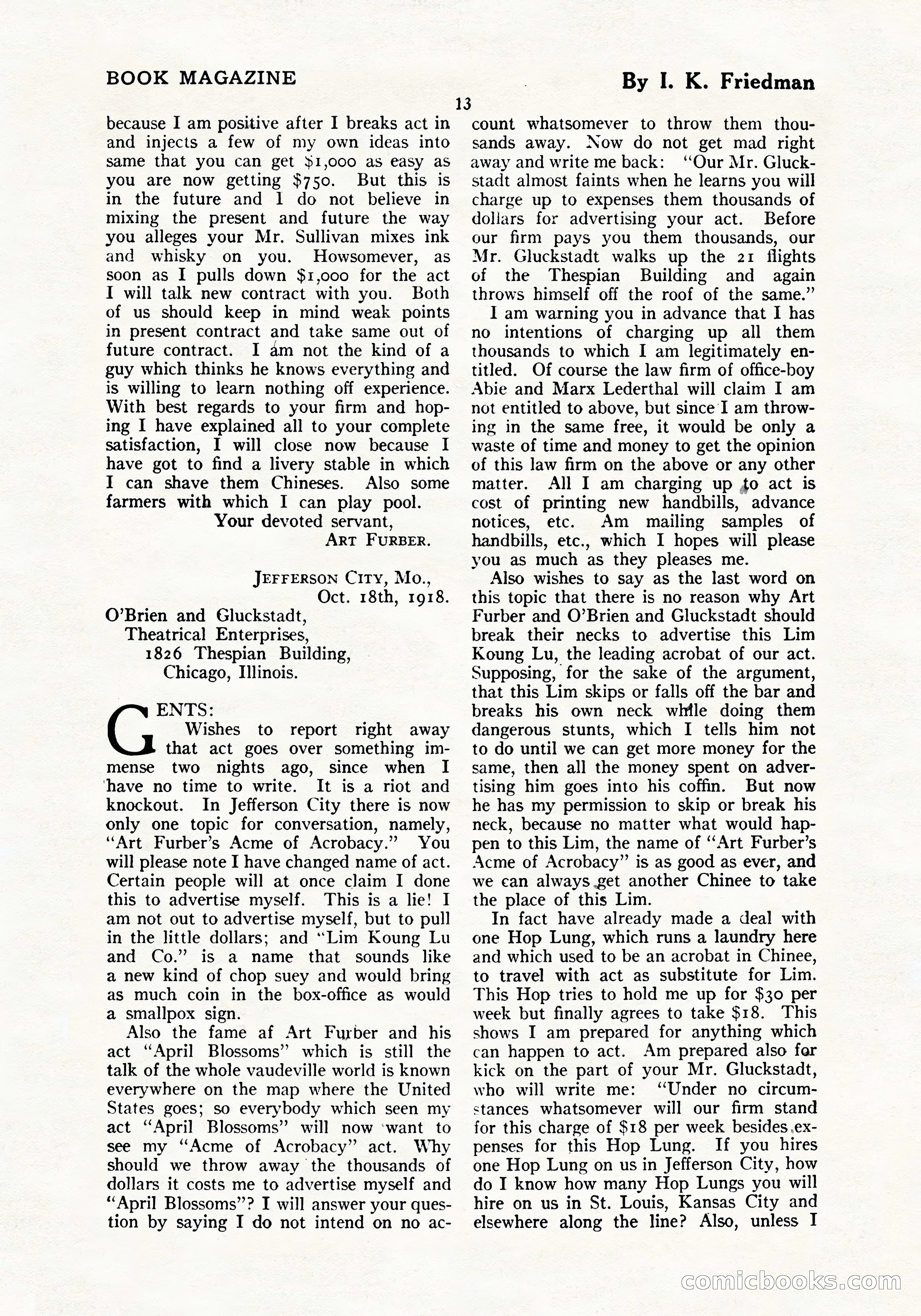The Blue Book Magazine, July 1919 — page 19 of 212