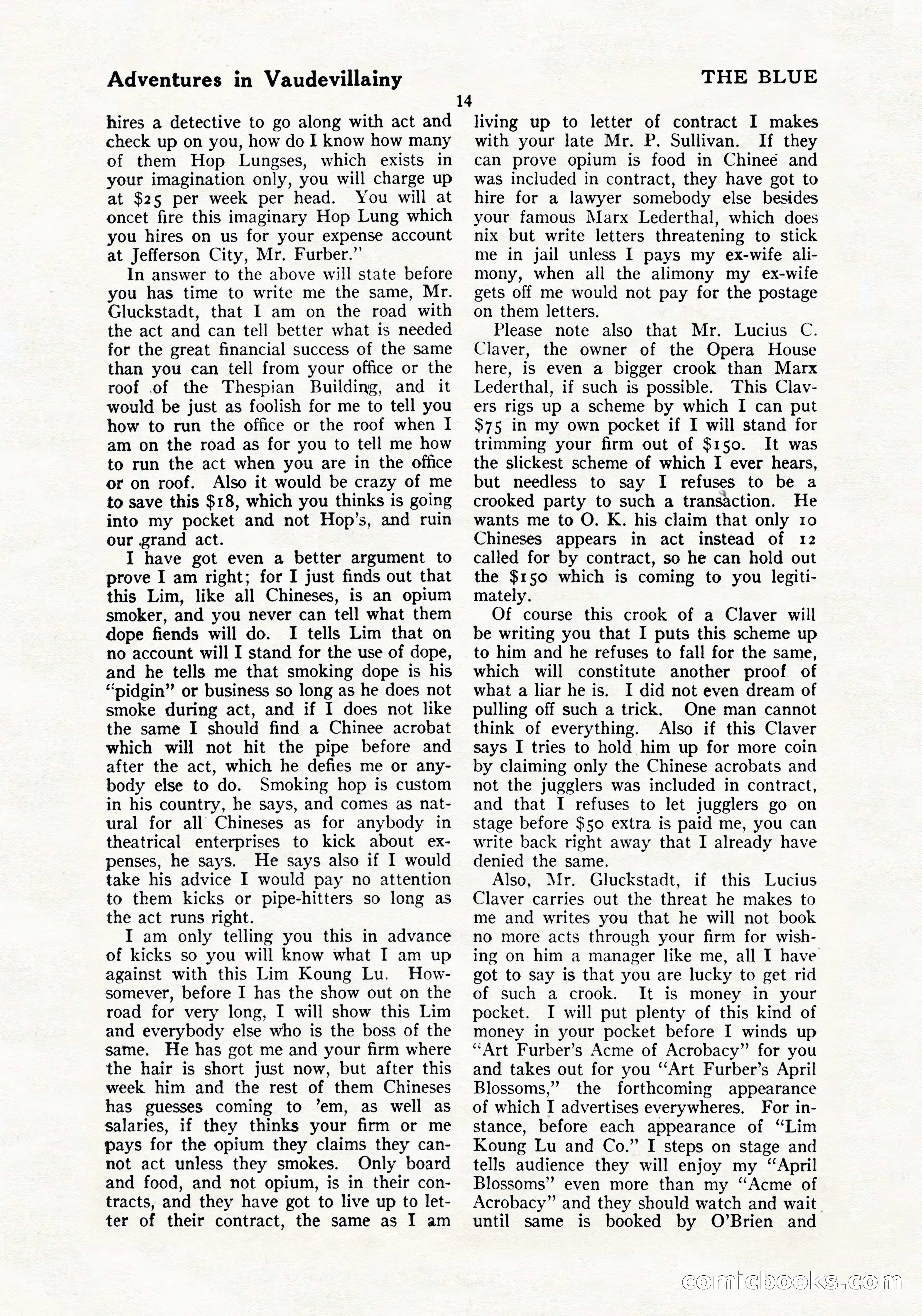 The Blue Book Magazine, July 1919 — page 20 of 212