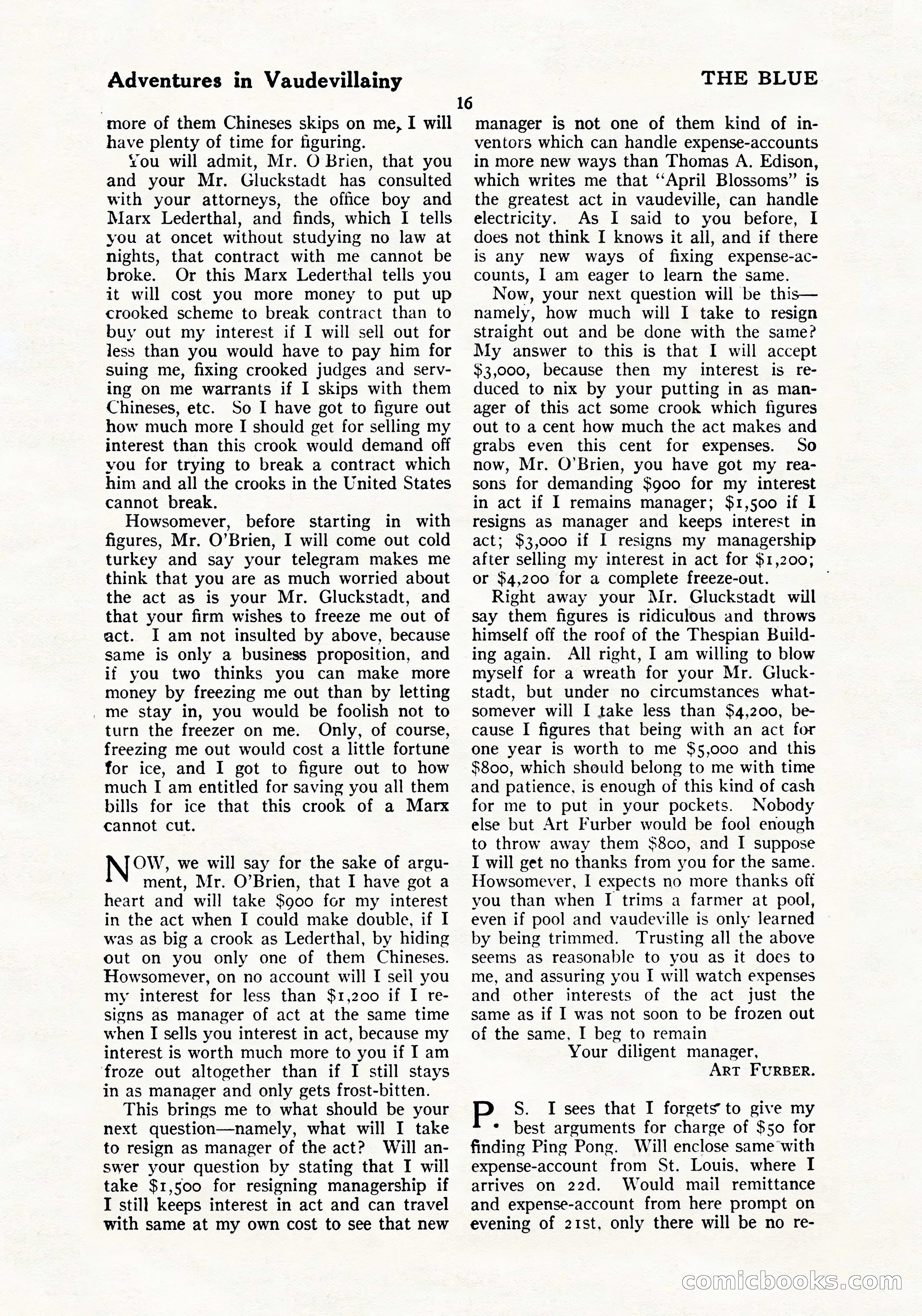 The Blue Book Magazine, July 1919 — page 22 of 212