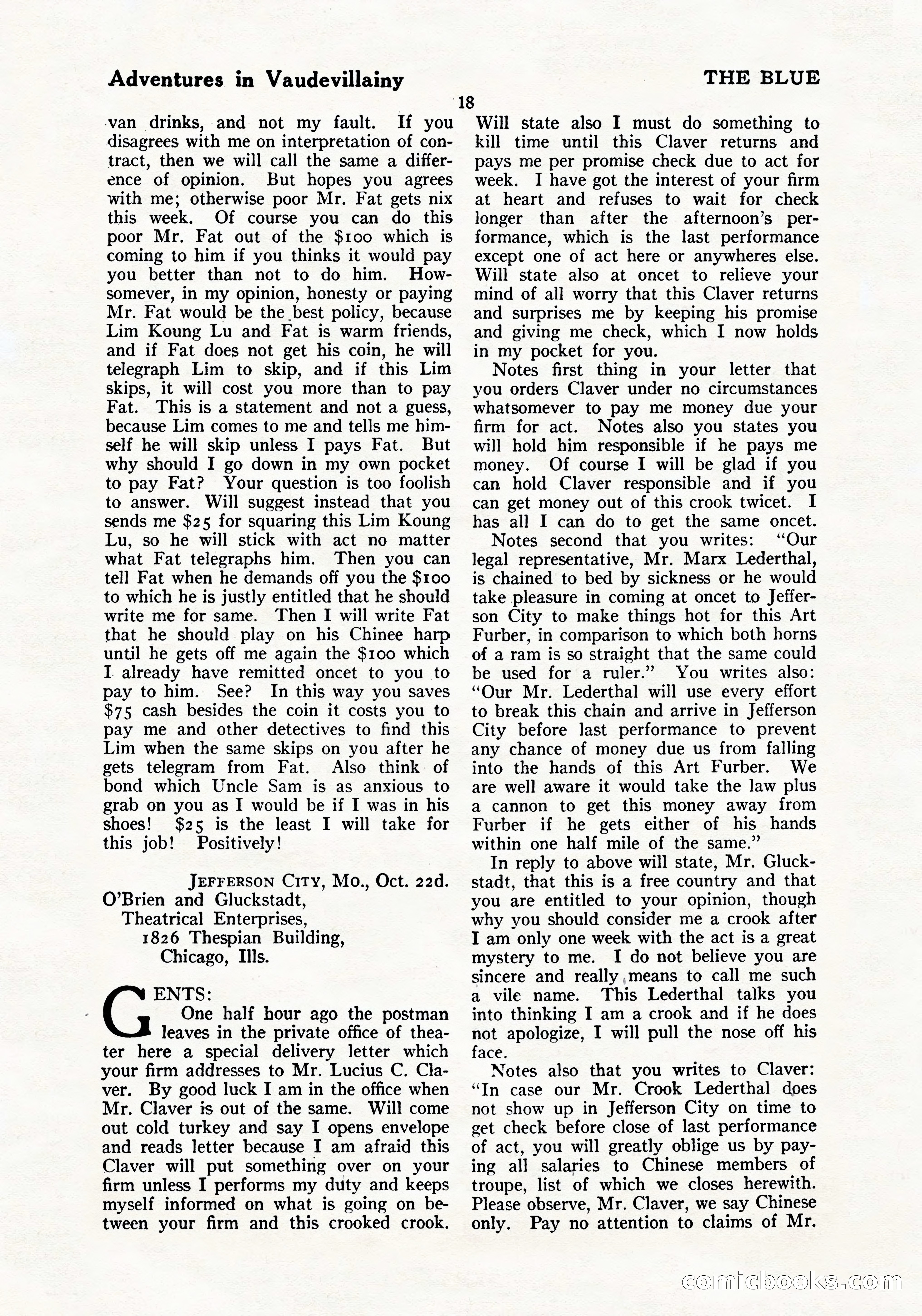 The Blue Book Magazine, July 1919 — page 24 of 212
