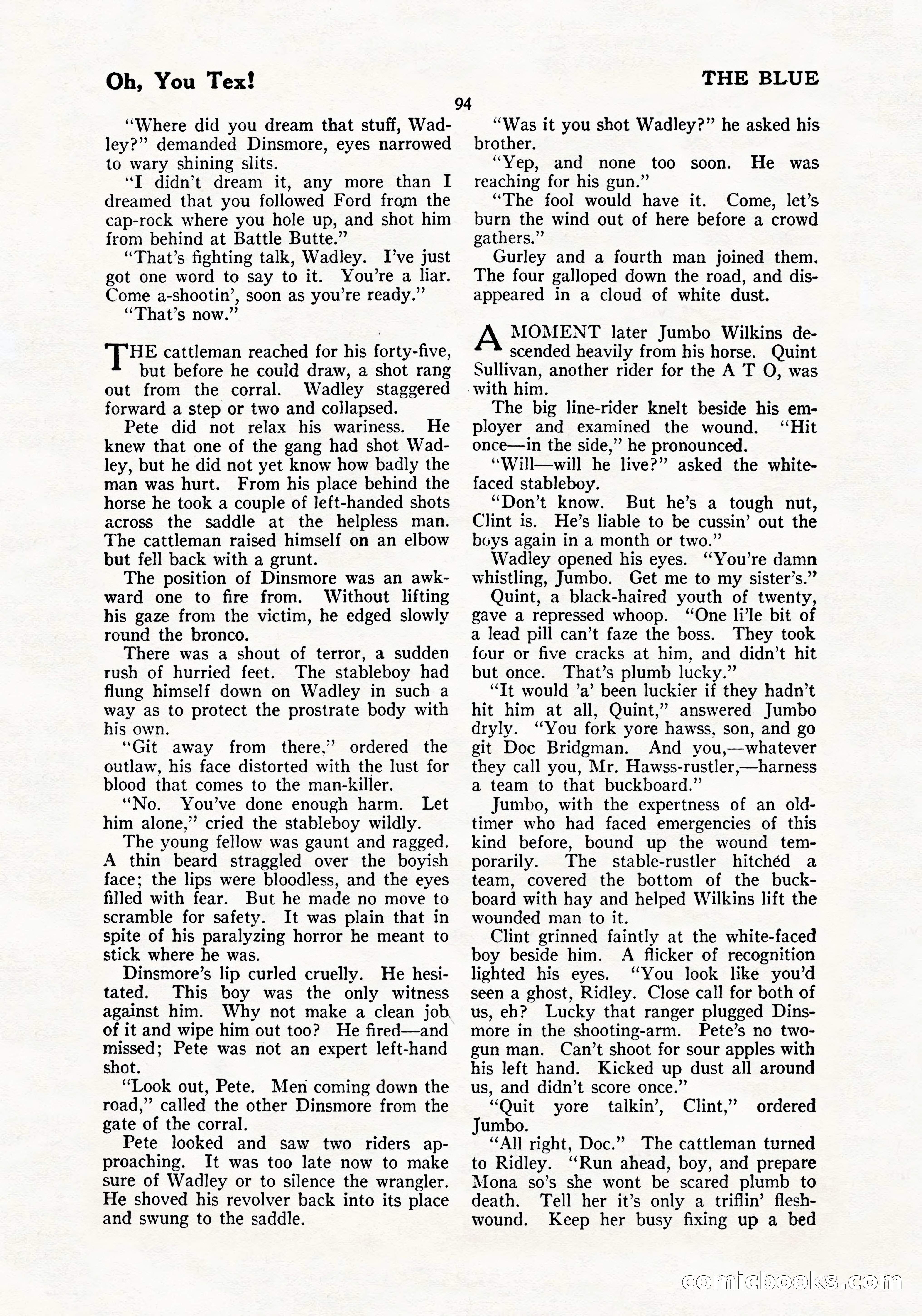 The Blue Book Magazine, July 1919 — page 100 of 212