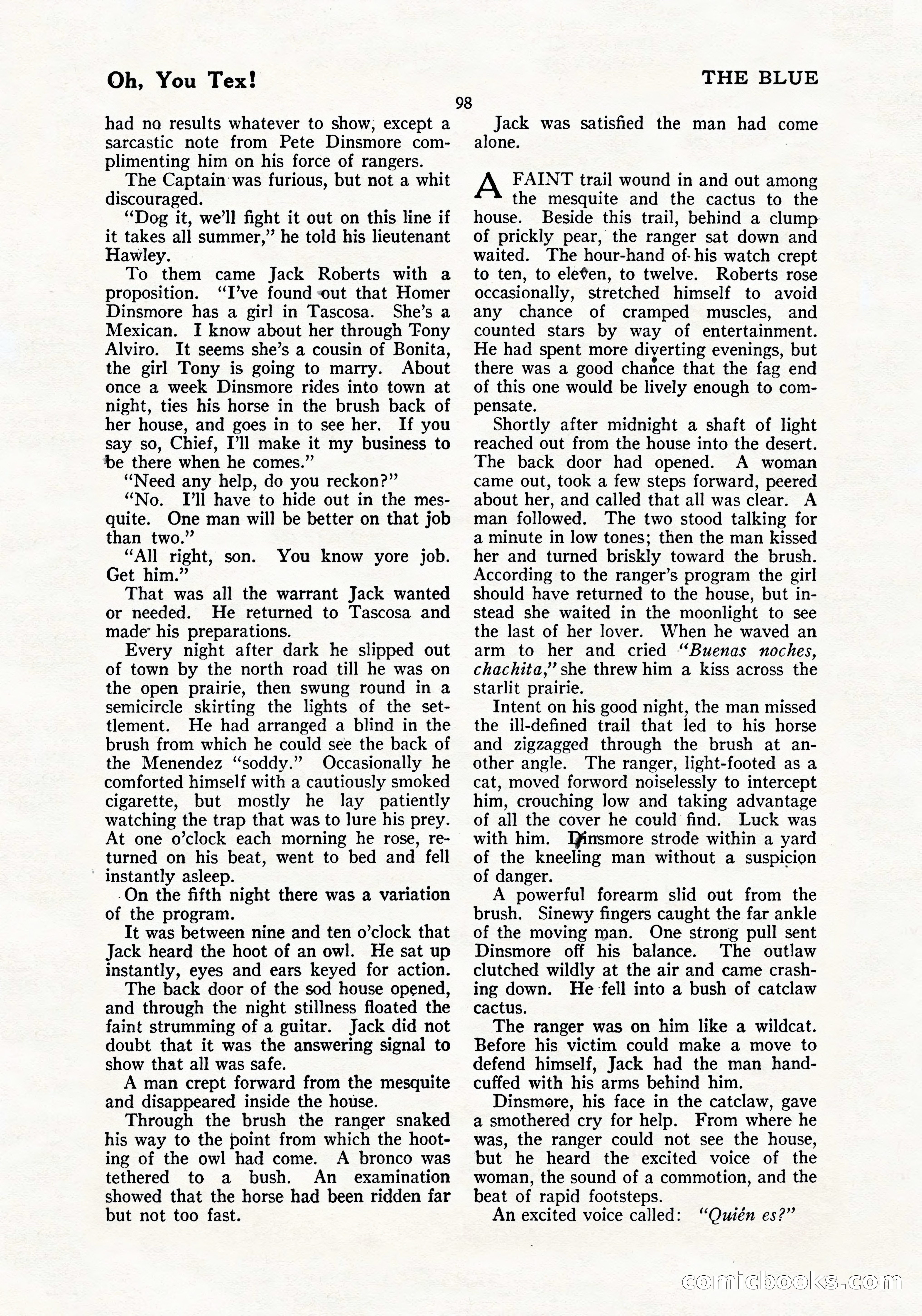 The Blue Book Magazine, July 1919 — page 104 of 212