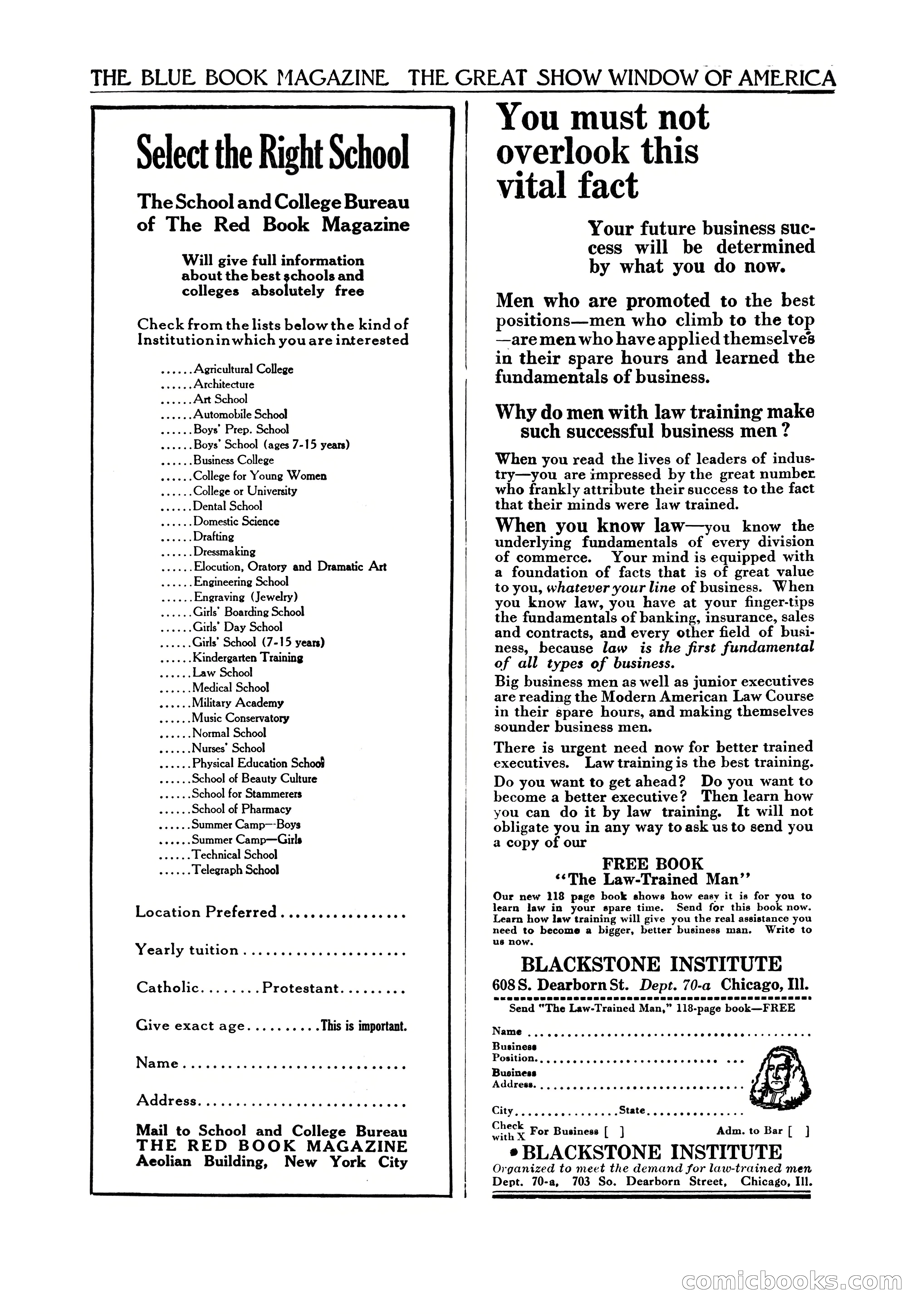 The Blue Book Magazine, July 1919 — page 203 of 212