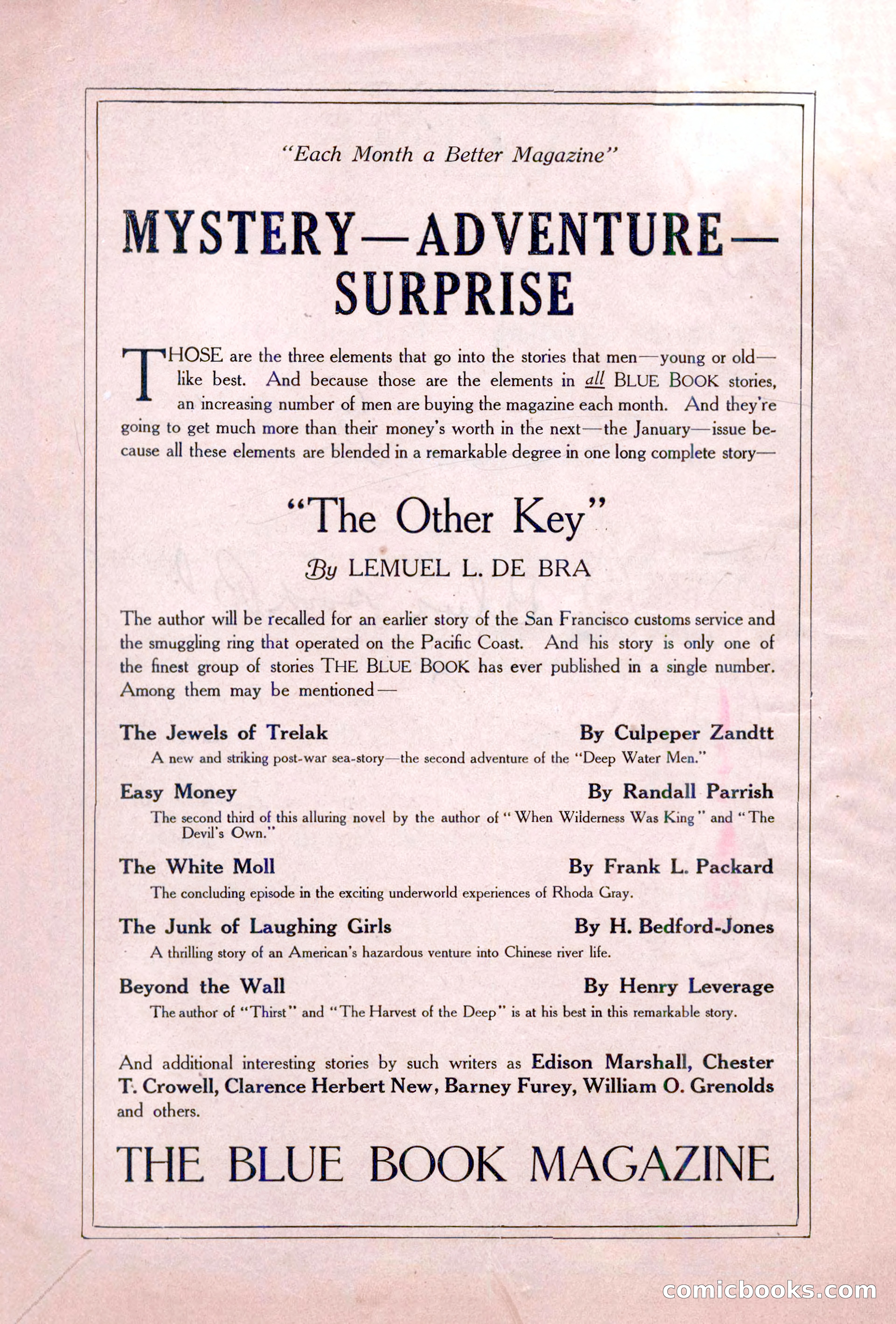 The Blue Book Magazine, December 1919 — page 6 of 216