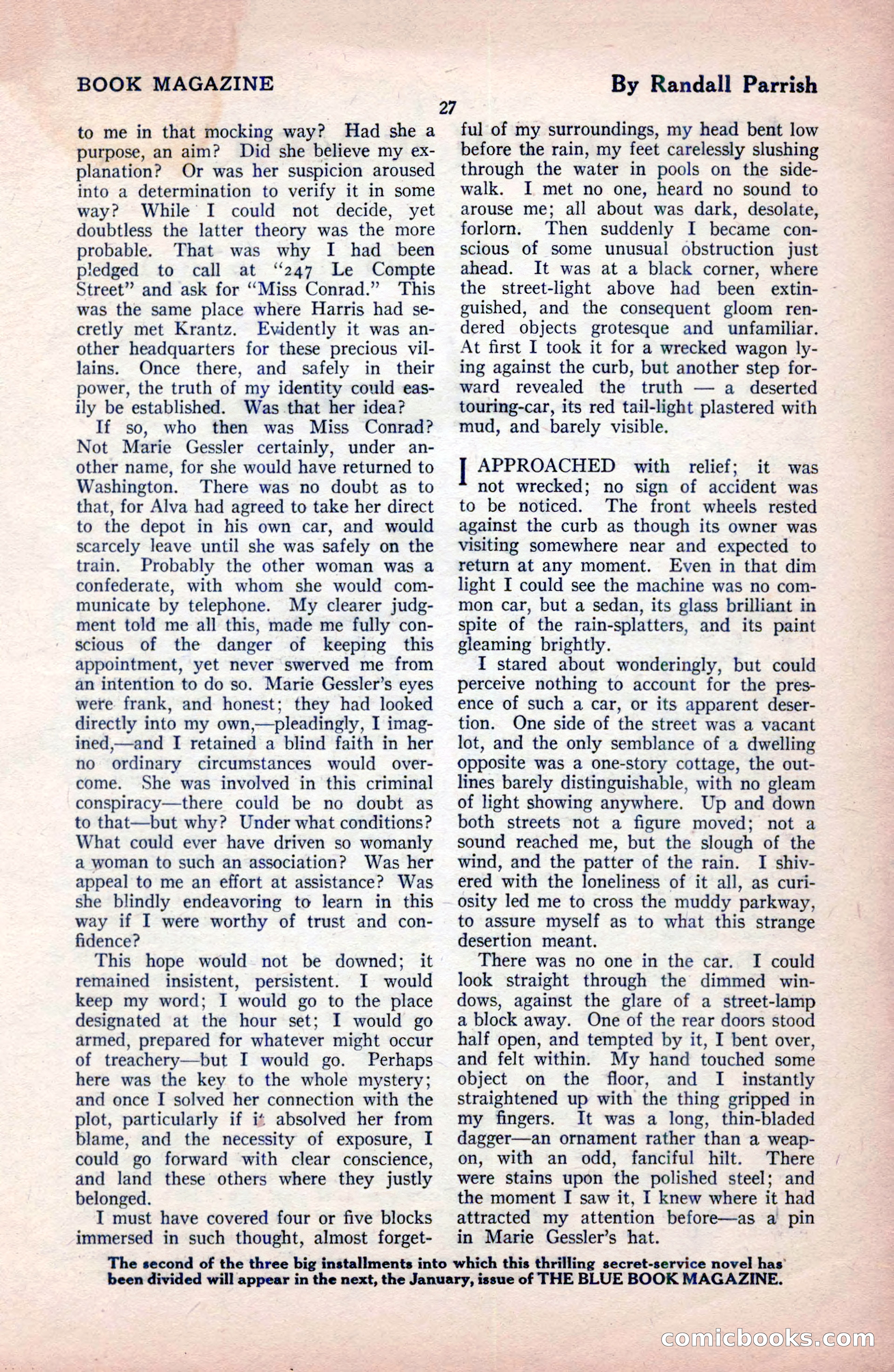 The Blue Book Magazine, December 1919 — page 33 of 216
