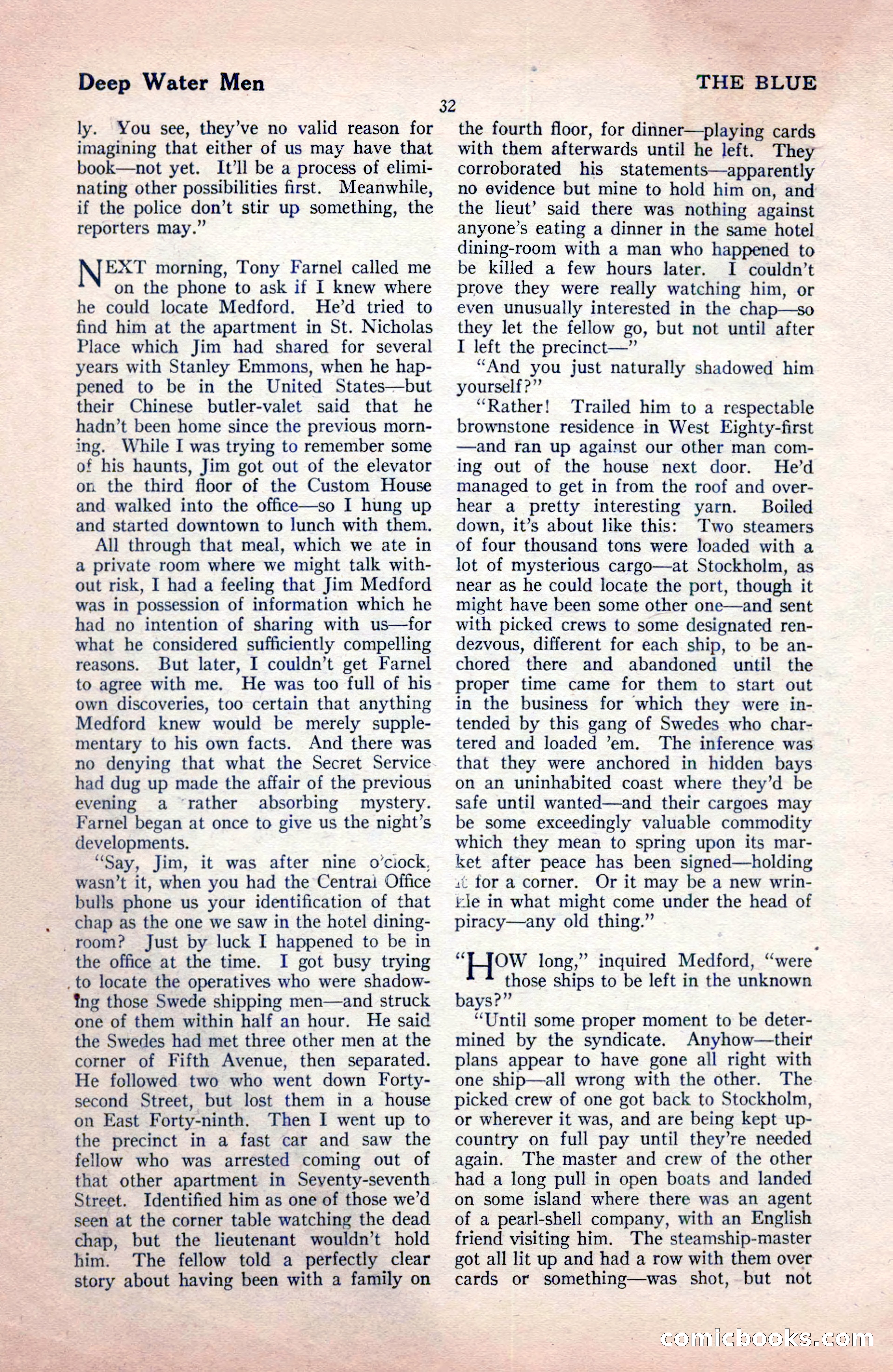 The Blue Book Magazine, December 1919 — page 38 of 216