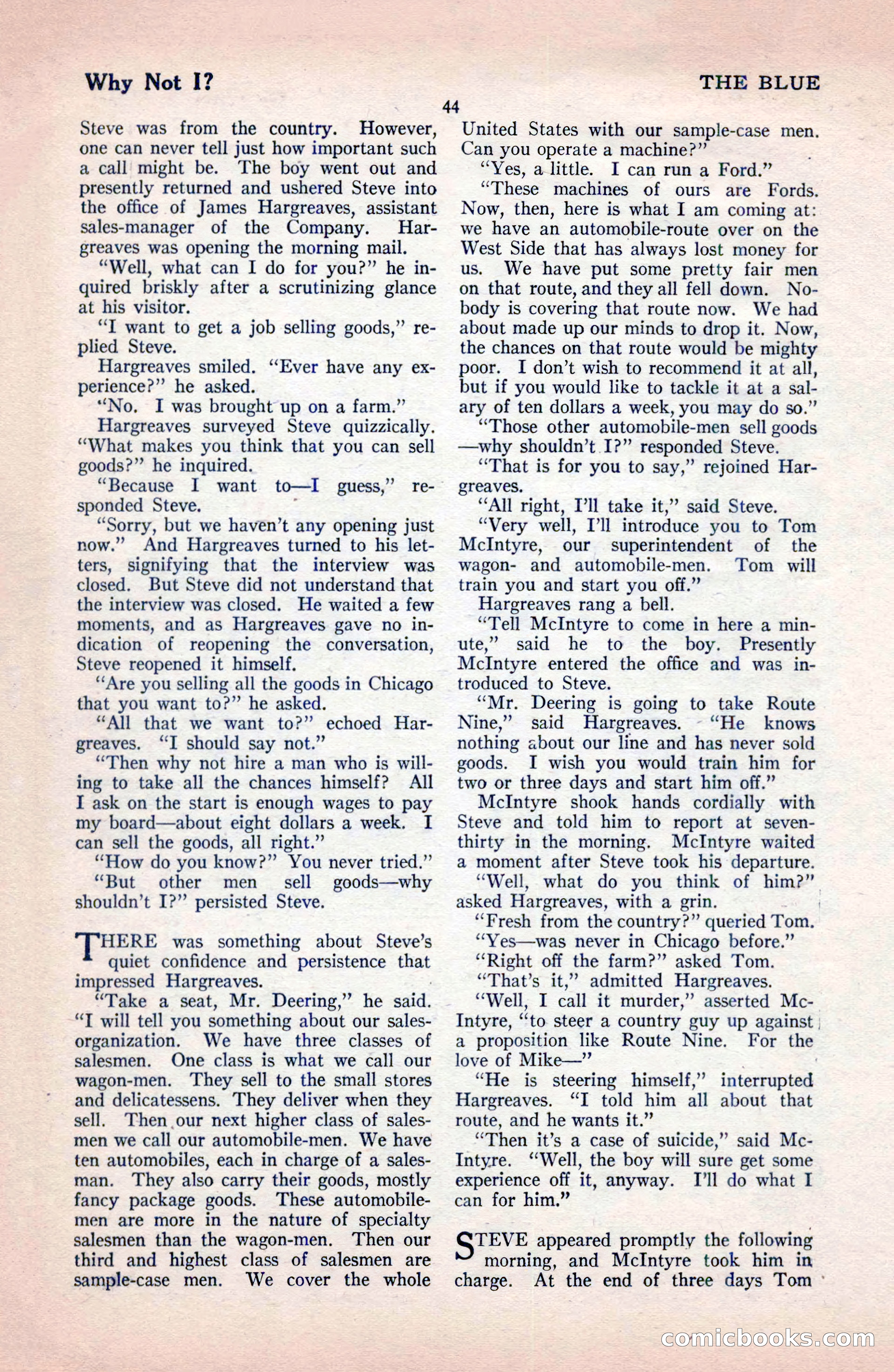 The Blue Book Magazine, December 1919 — page 50 of 216