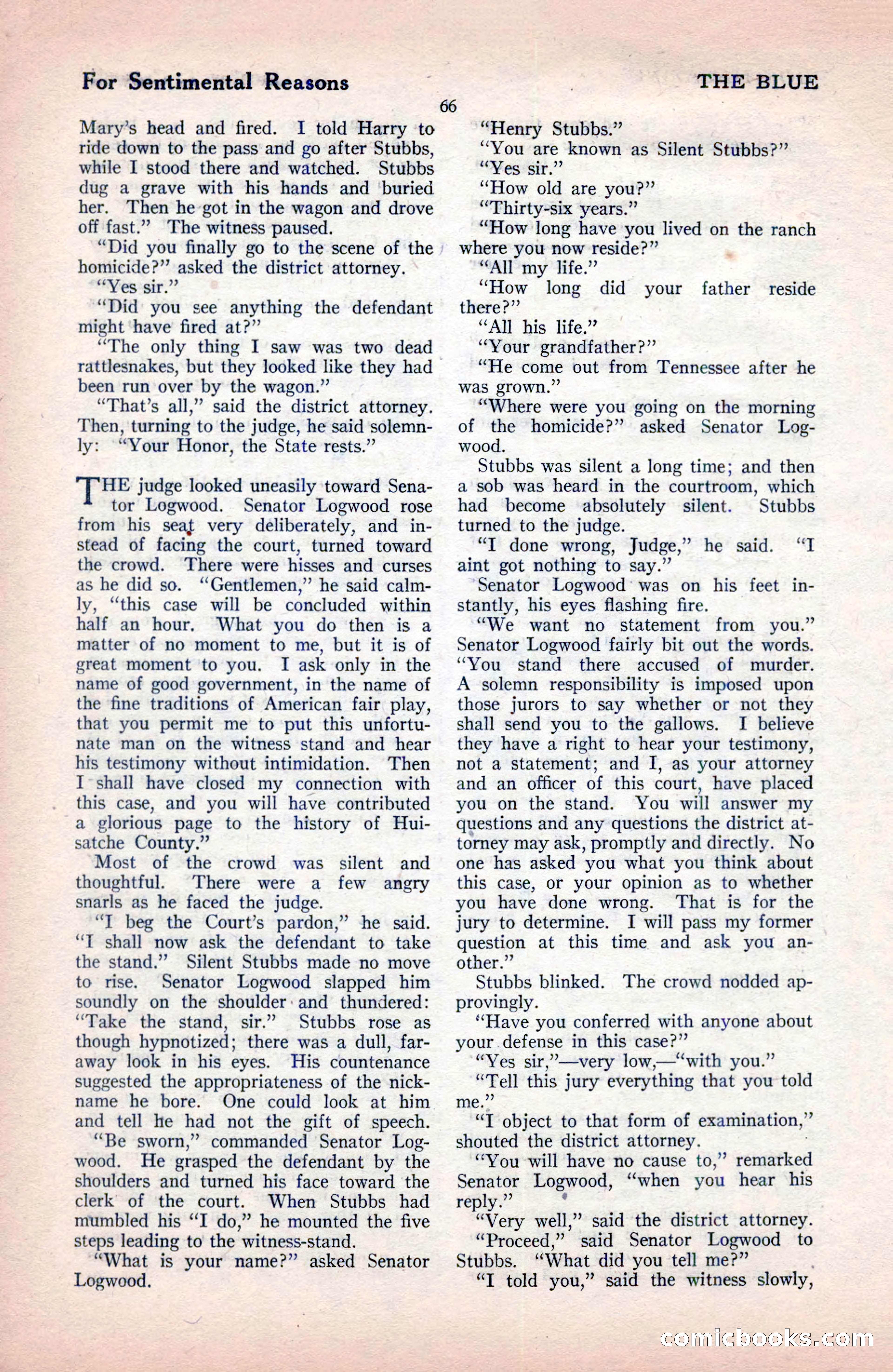 The Blue Book Magazine, December 1919 — page 72 of 216