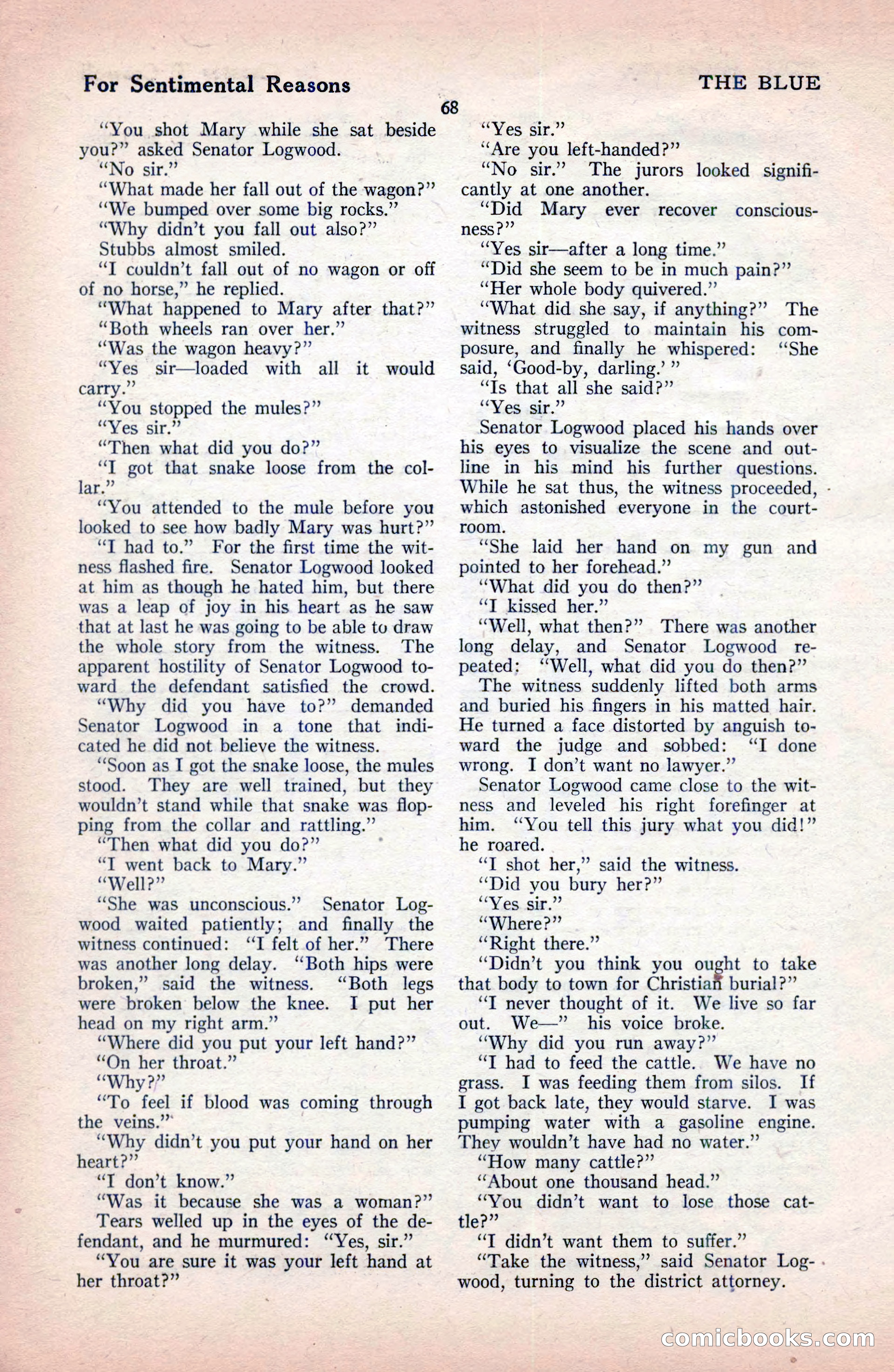 The Blue Book Magazine, December 1919 — page 74 of 216