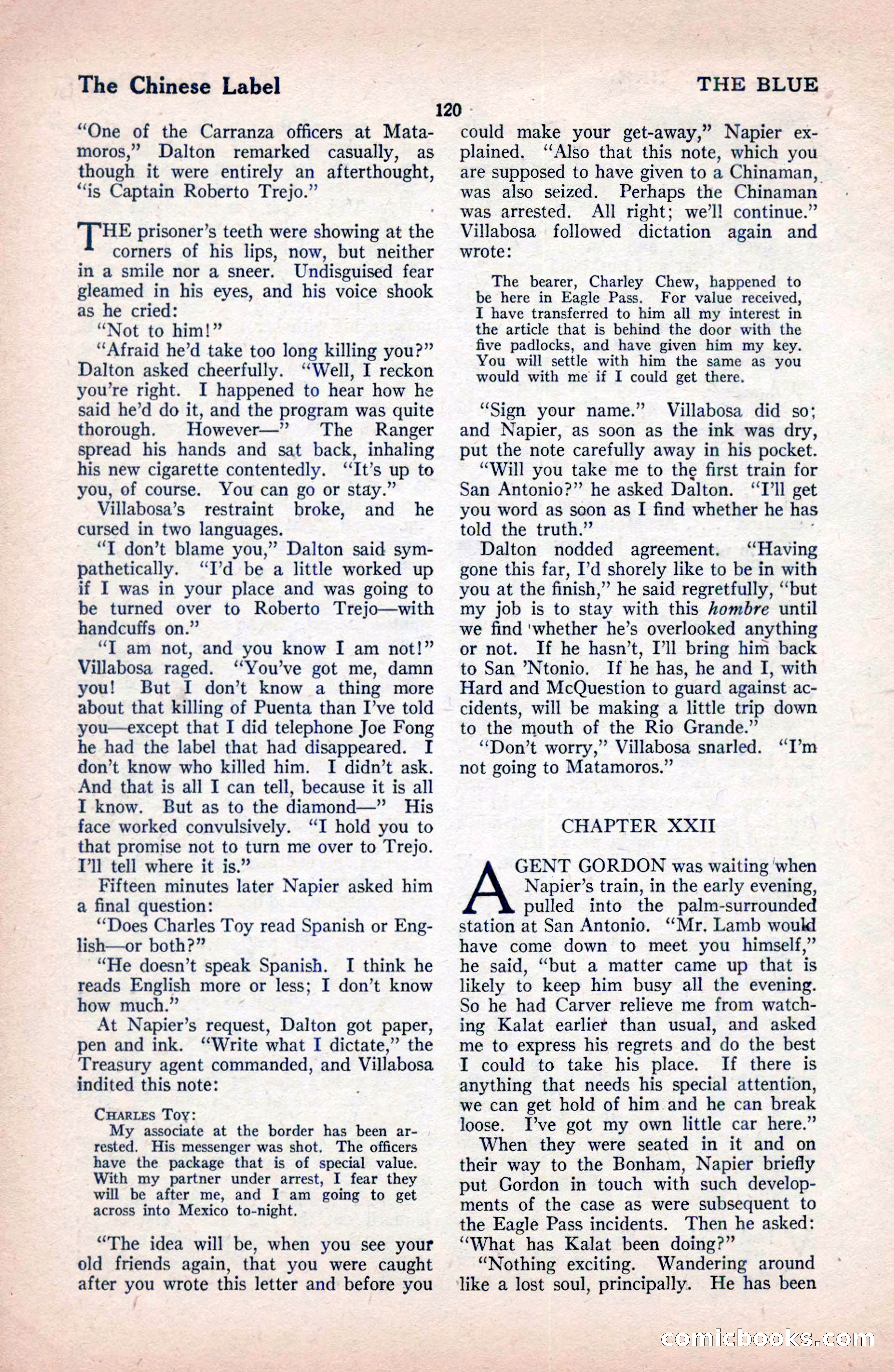 The Blue Book Magazine, December 1919 — page 126 of 216