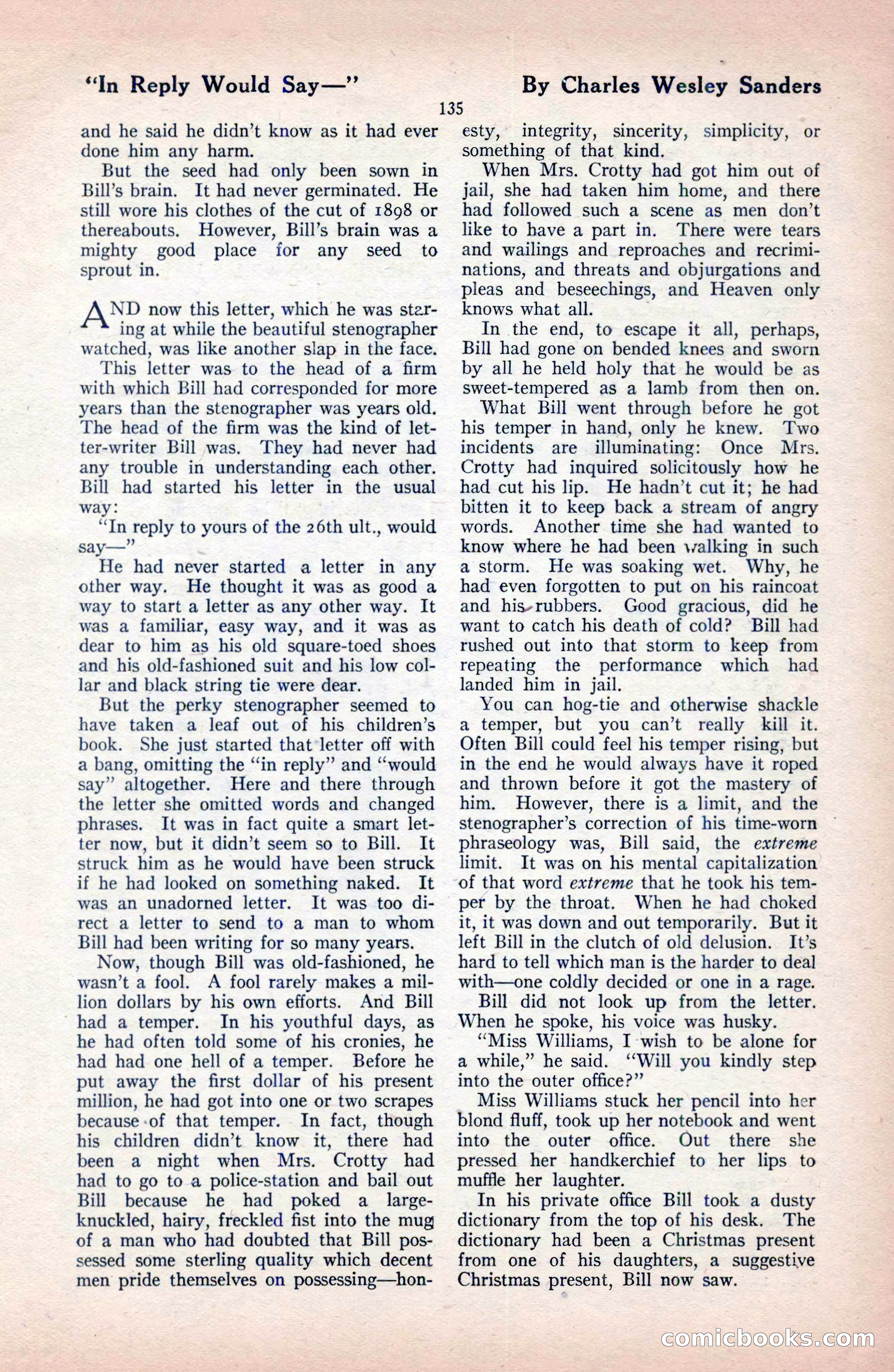 The Blue Book Magazine, December 1919 — page 141 of 216