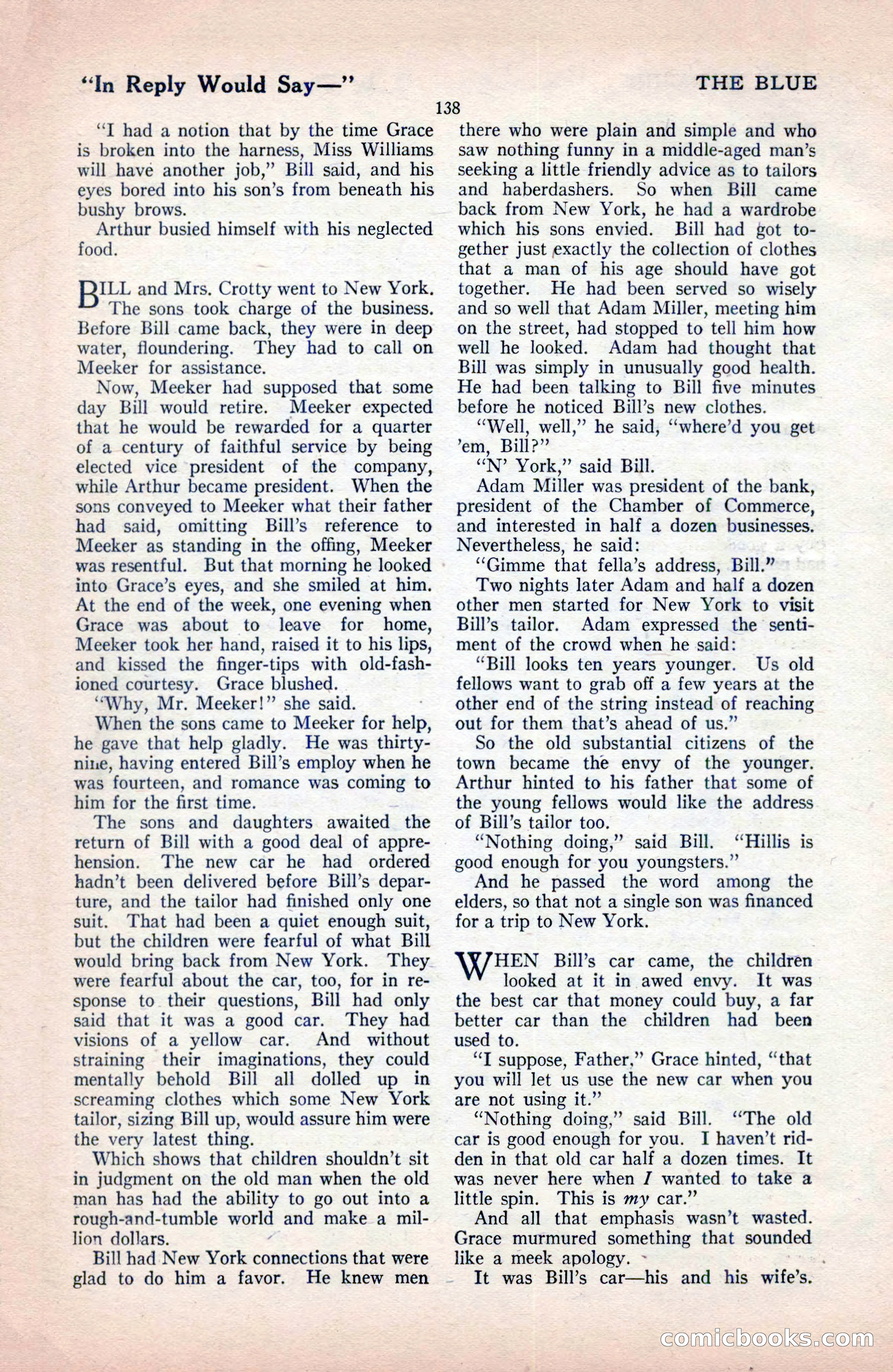 The Blue Book Magazine, December 1919 — page 144 of 216