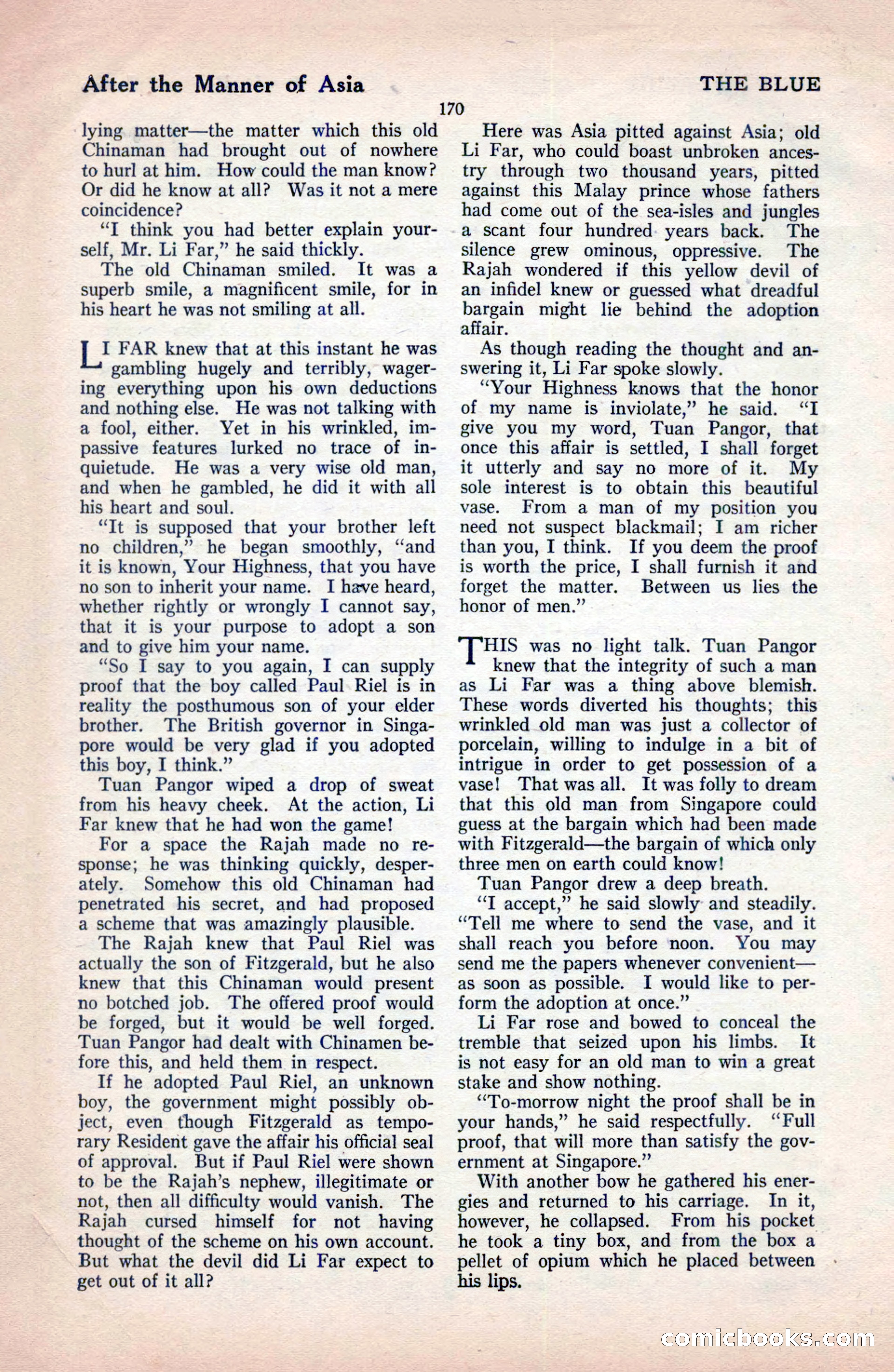The Blue Book Magazine, December 1919 — page 176 of 216