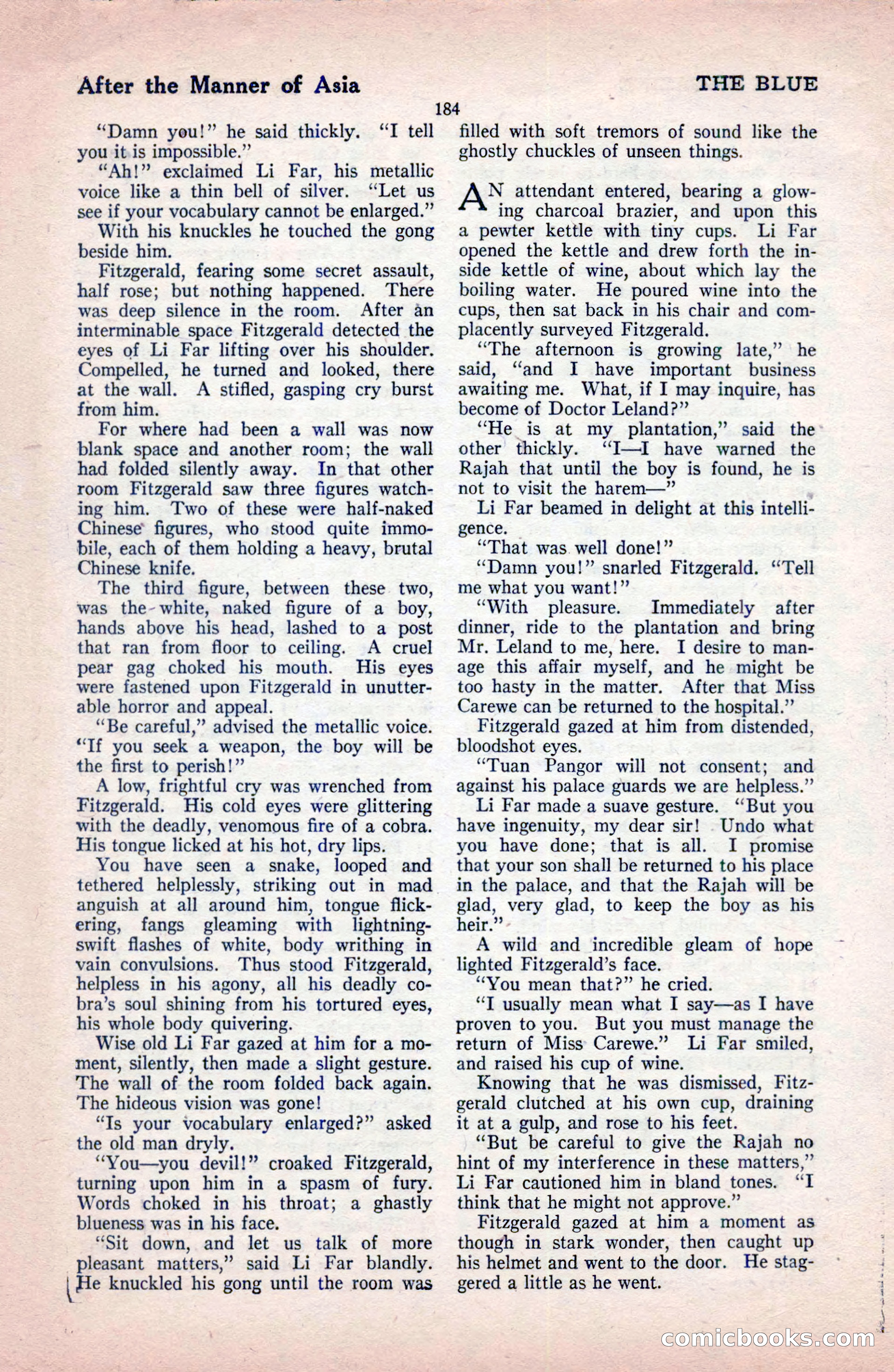 The Blue Book Magazine, December 1919 — page 190 of 216