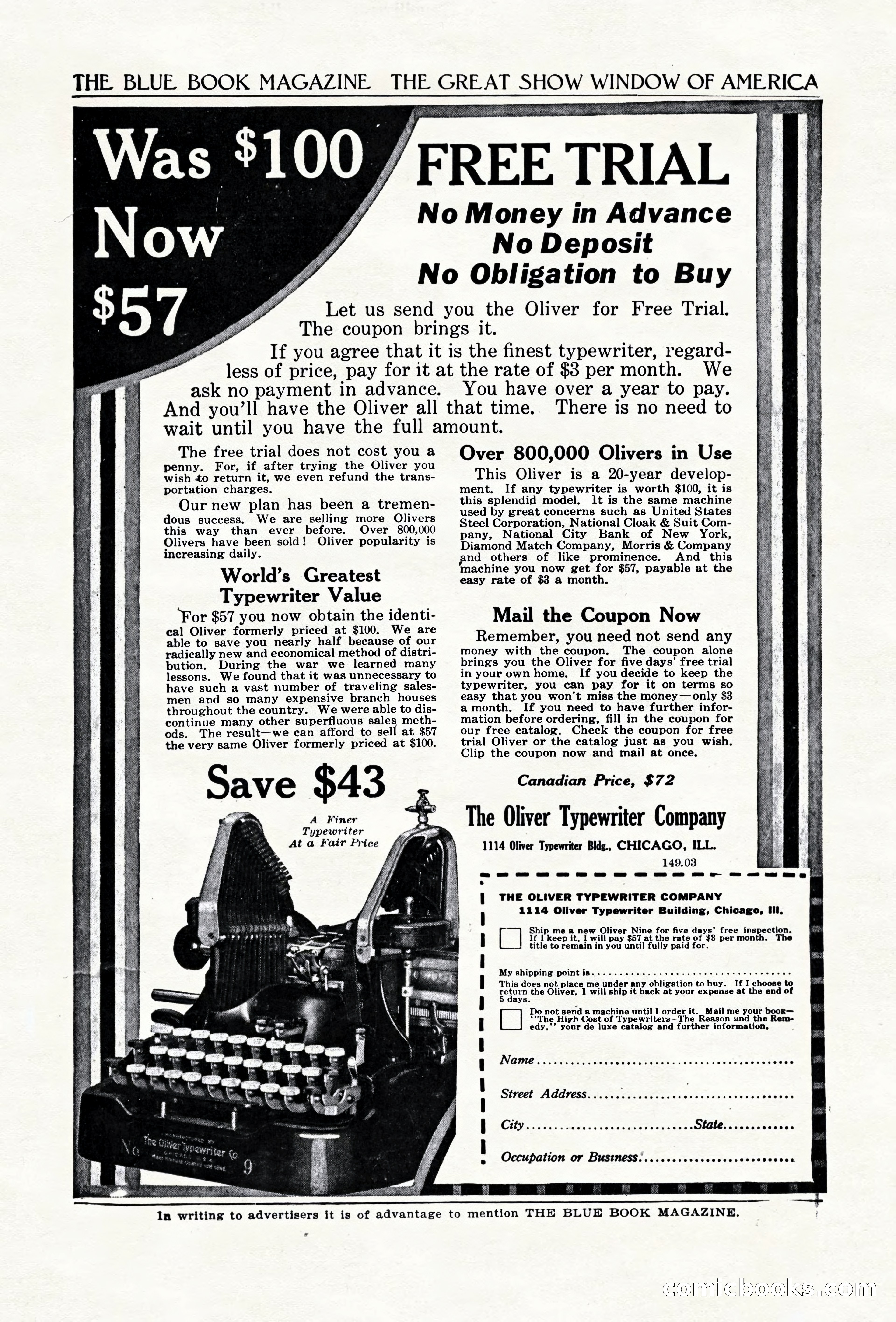 The Blue Book Magazine, April 1920 — page 3 of 212