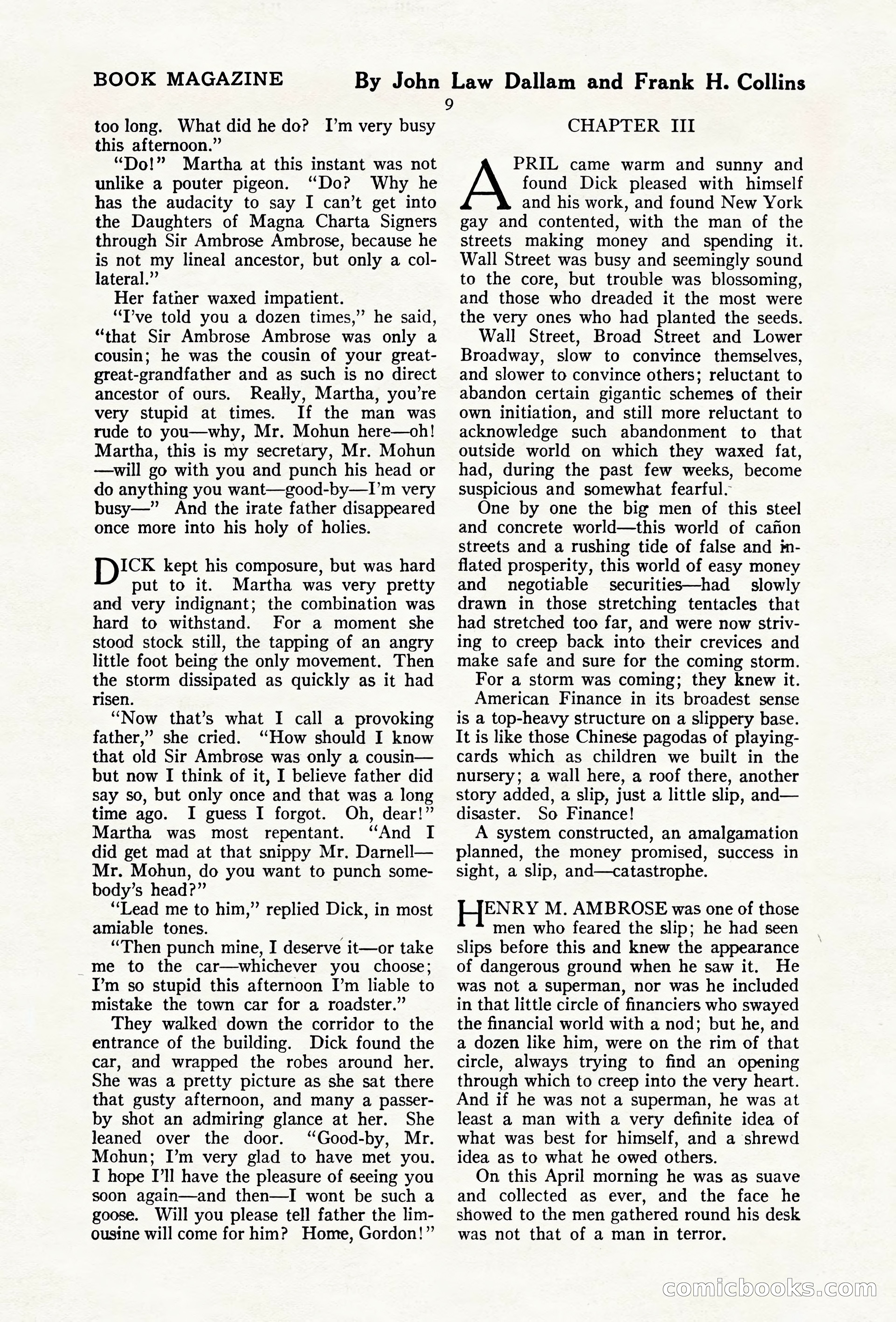The Blue Book Magazine, April 1920 — page 15 of 212