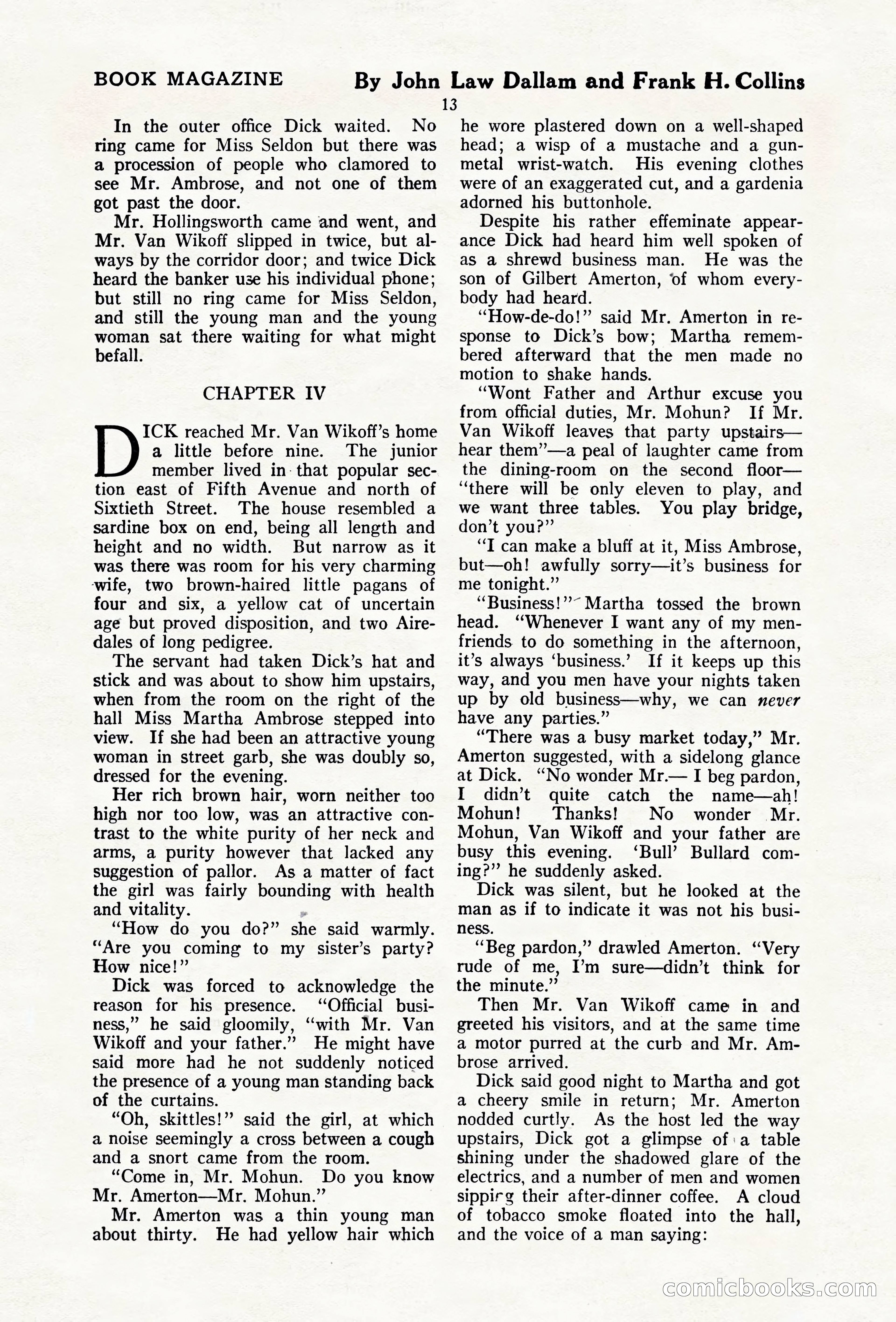 The Blue Book Magazine, April 1920 — page 19 of 212