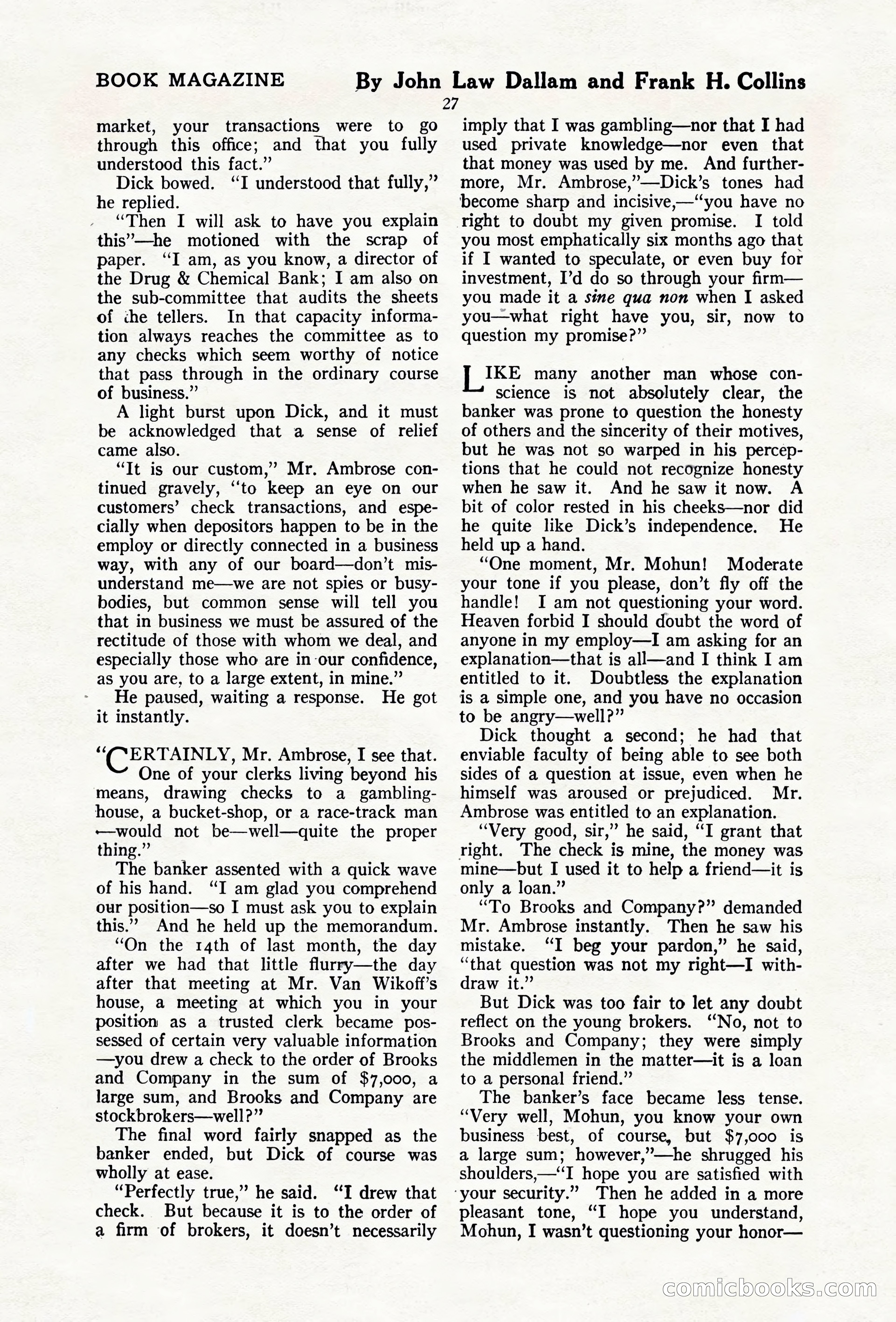The Blue Book Magazine, April 1920 — page 33 of 212