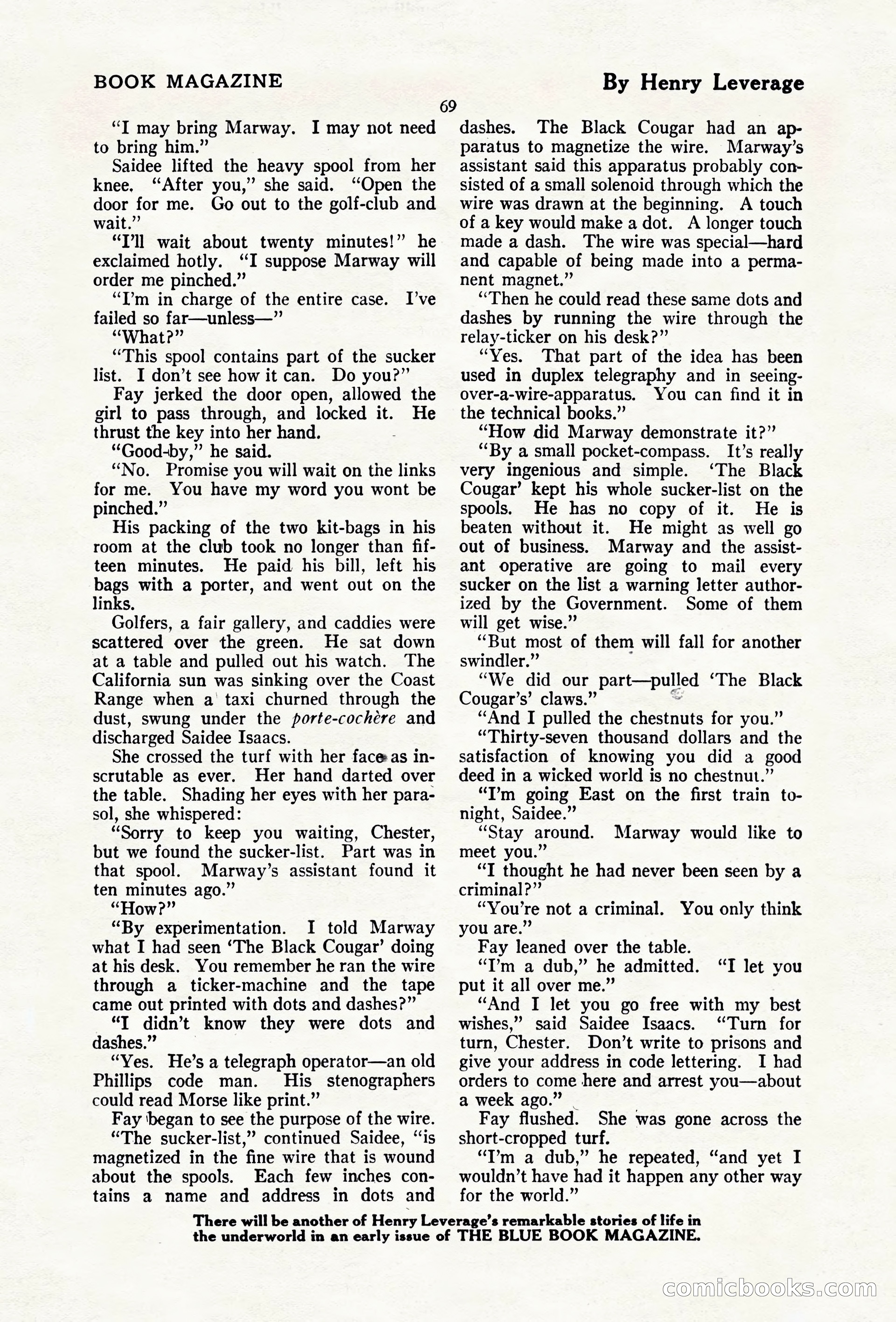 The Blue Book Magazine, April 1920 — page 75 of 212