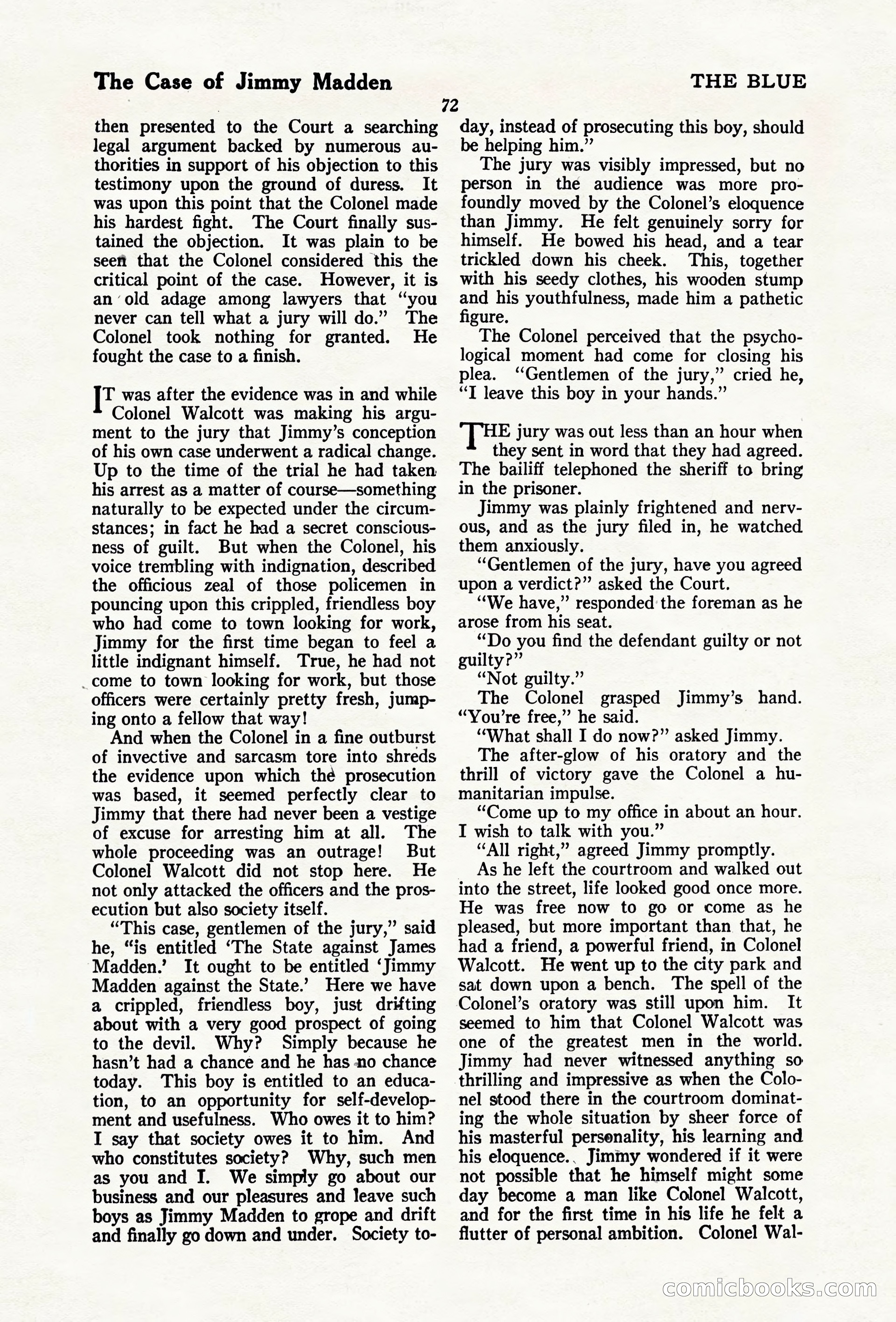 The Blue Book Magazine, April 1920 — page 78 of 212