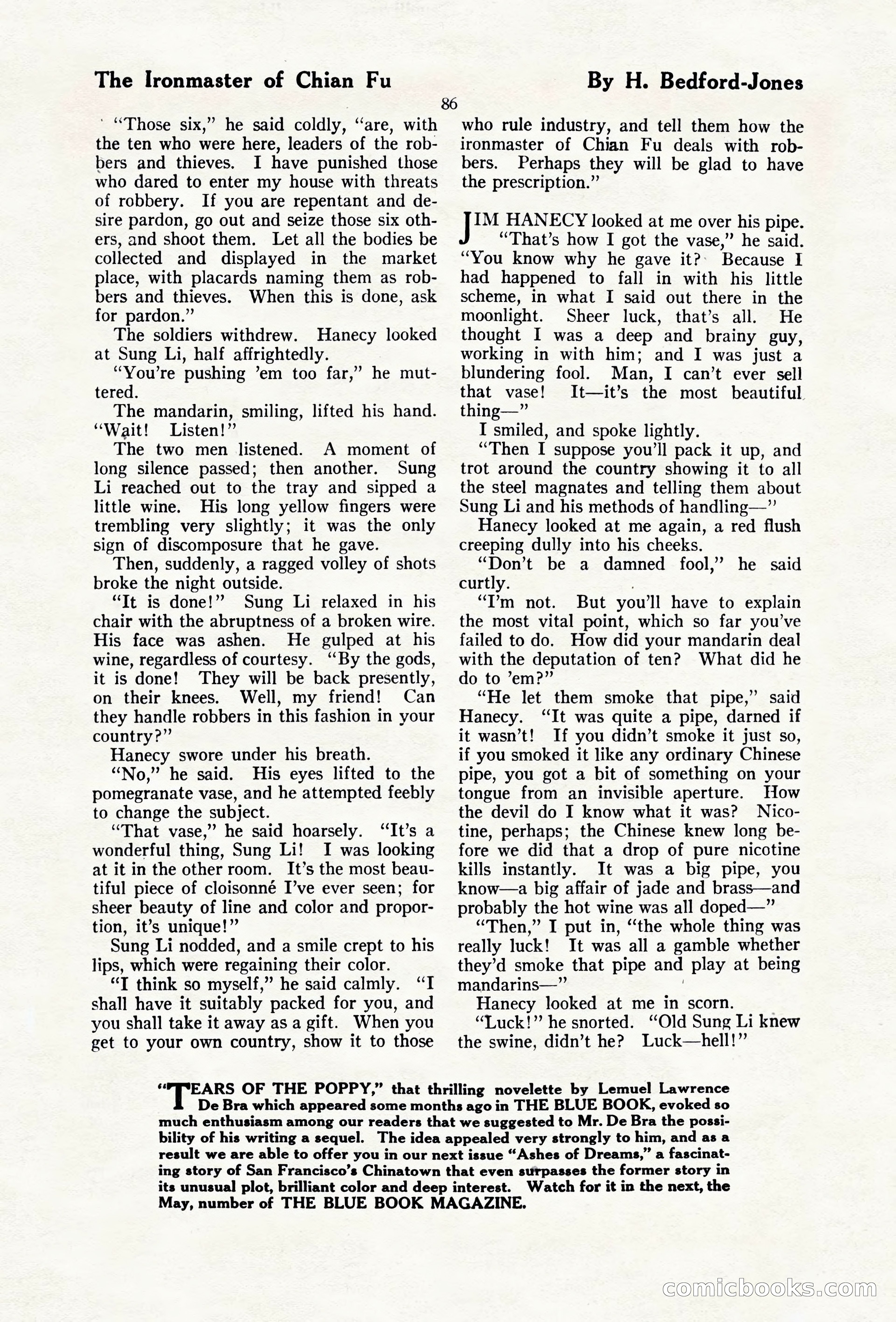 The Blue Book Magazine, April 1920 — page 92 of 212
