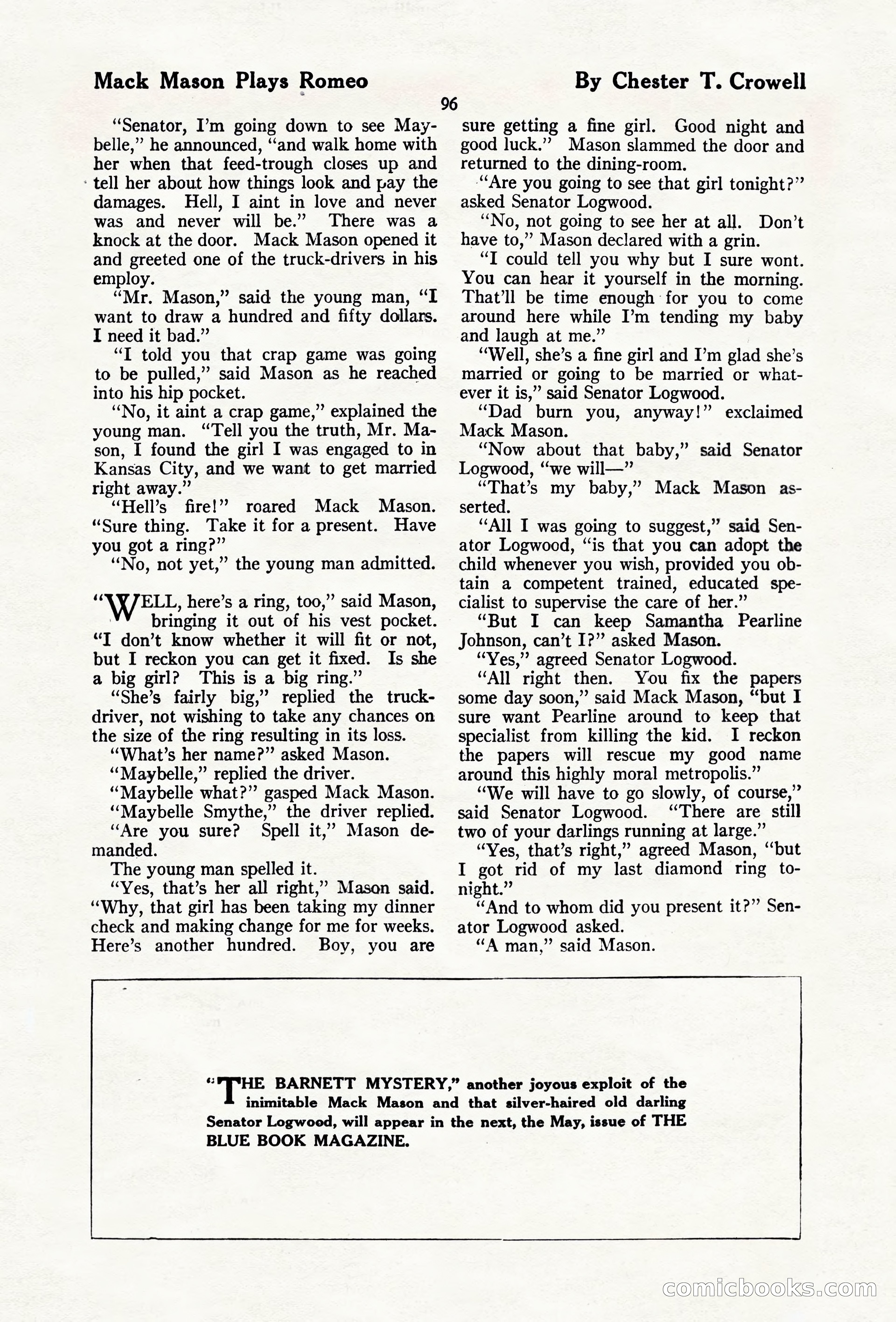 The Blue Book Magazine, April 1920 — page 102 of 212
