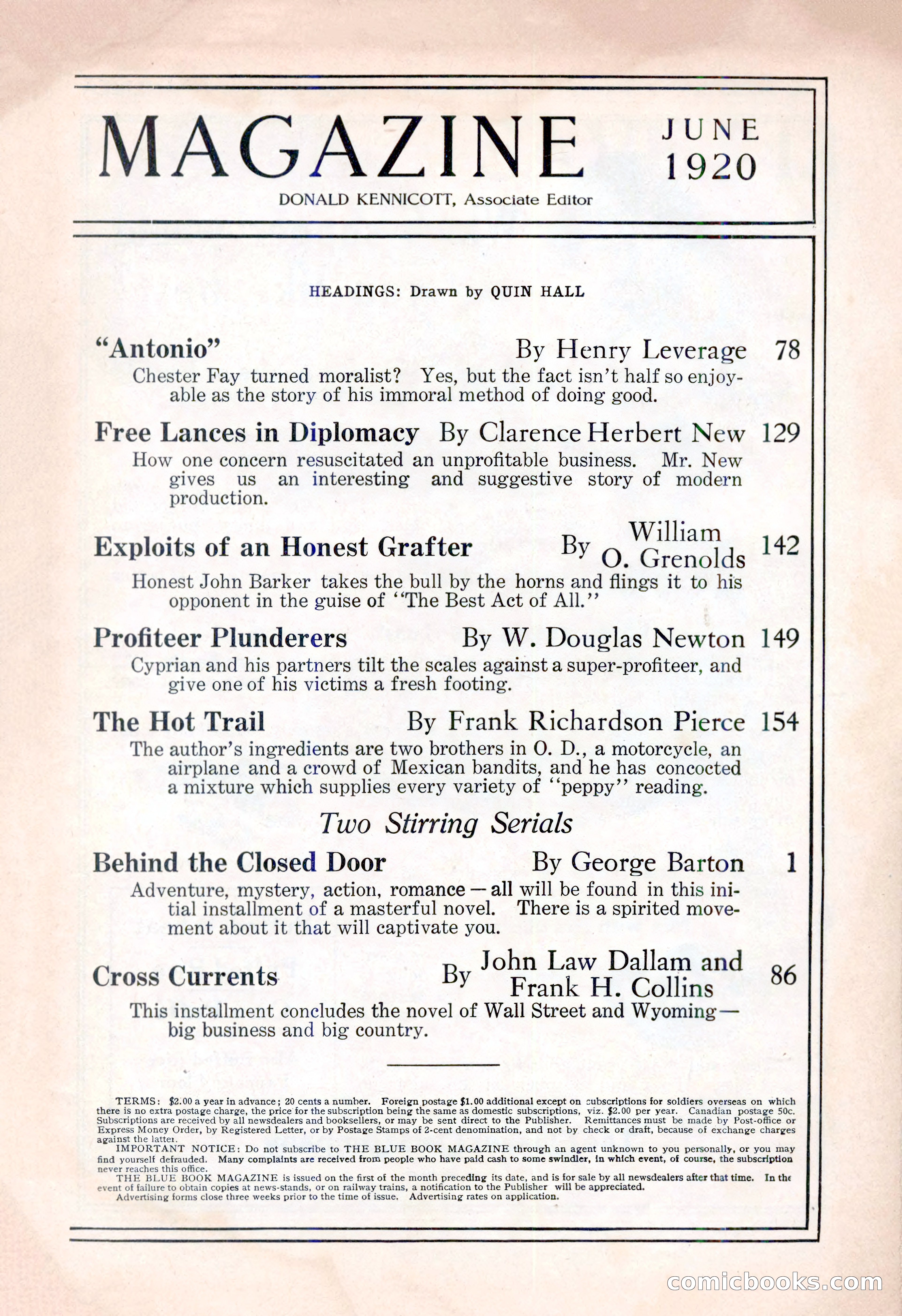 The Blue Book Magazine, June 1920 — page 5 of 208