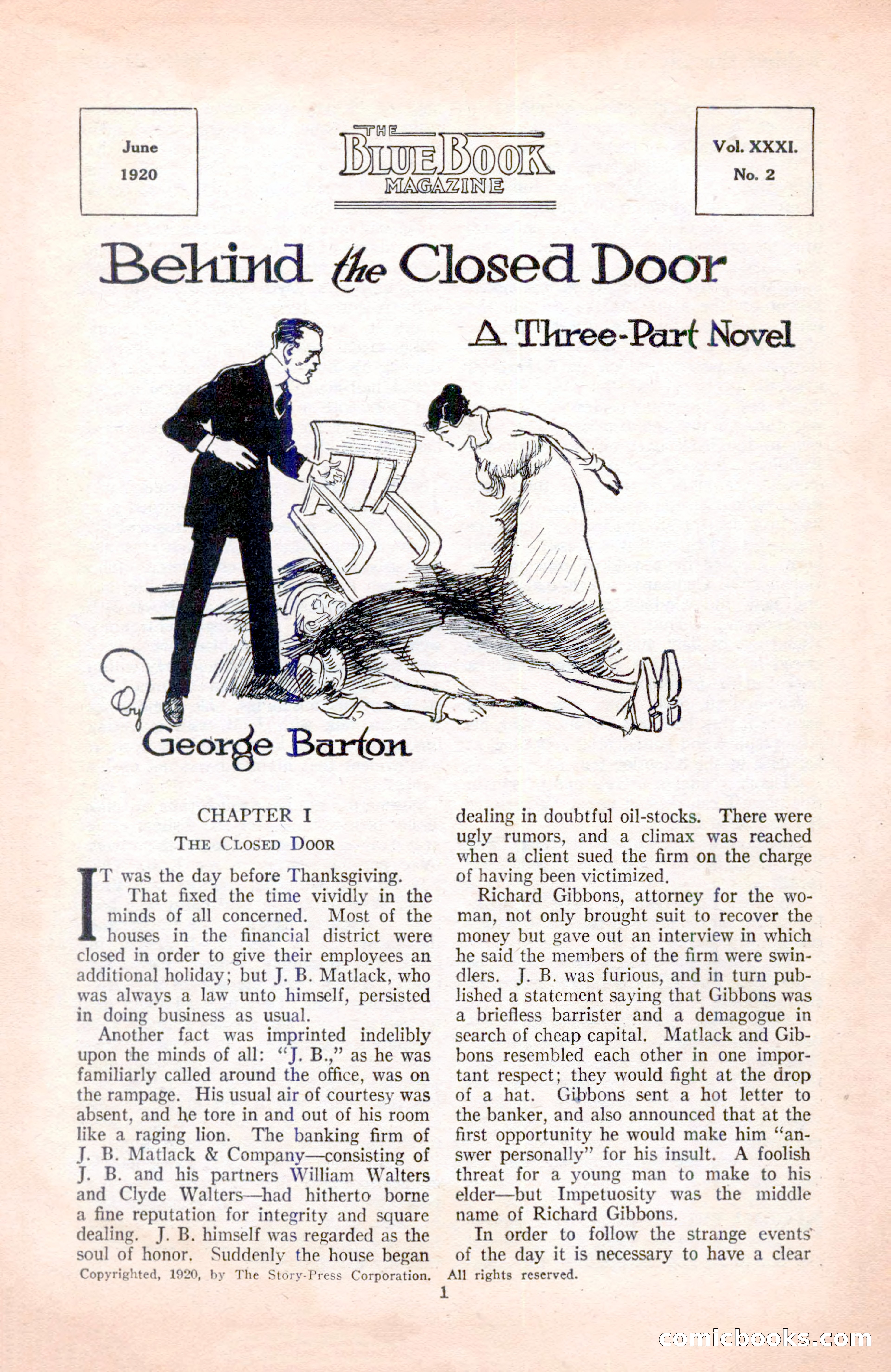 The Blue Book Magazine, June 1920 — page 7 of 208