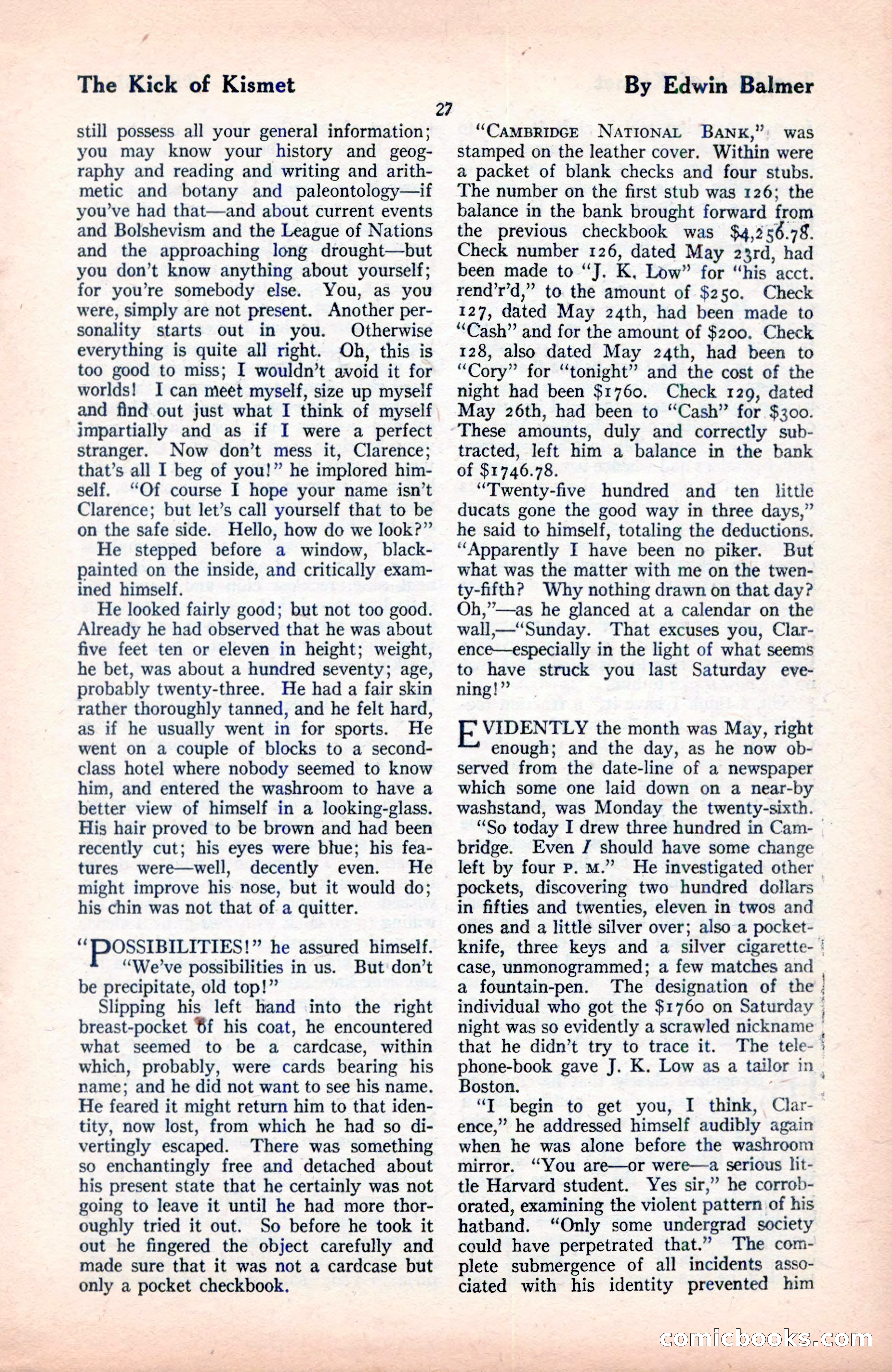 The Blue Book Magazine, June 1920 — page 33 of 208